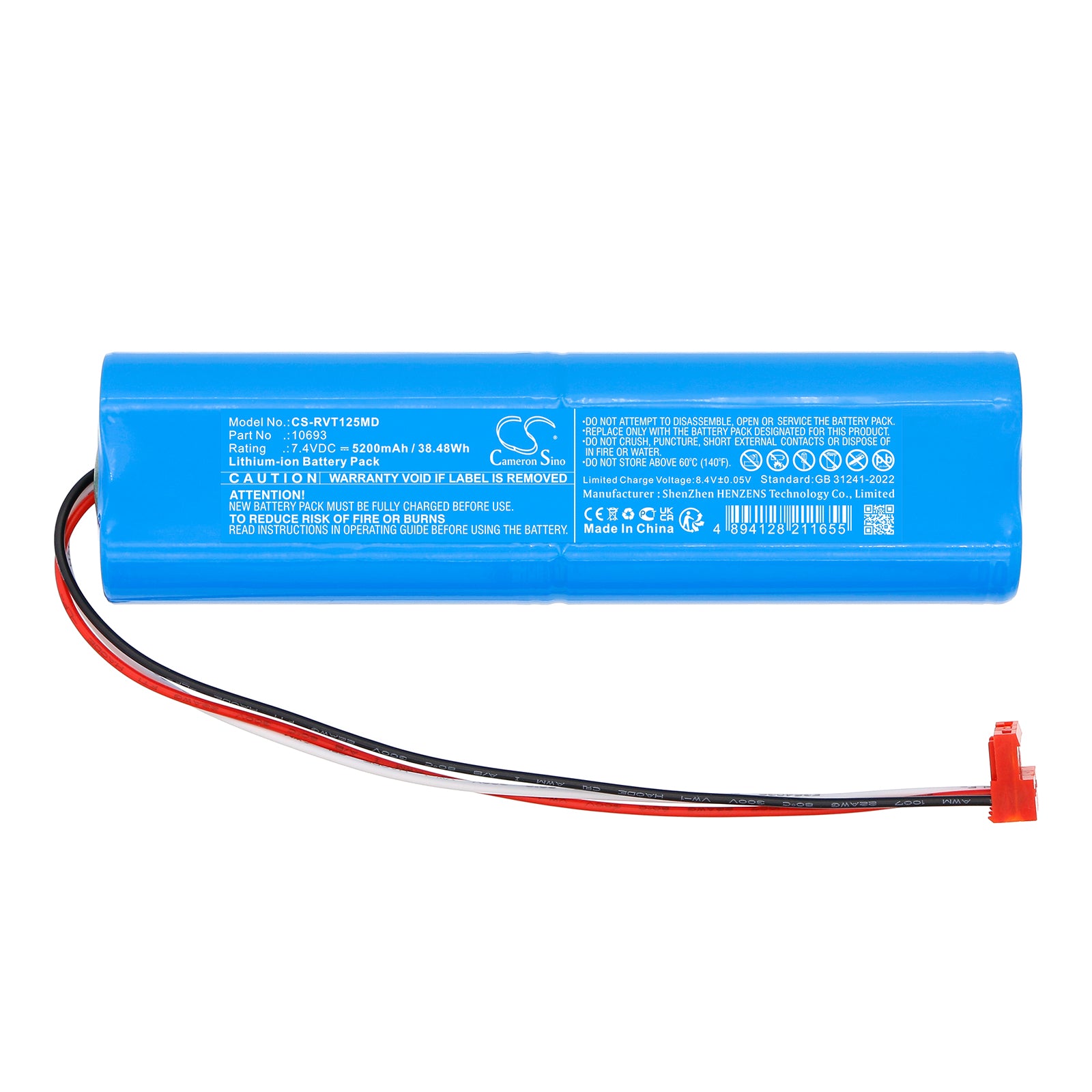 7.4V, Li-ion, 5200mAh, Battery fits Riester 12674, Ri-Vital, 38.48Wh Medical Cameron Sino Technology Limited