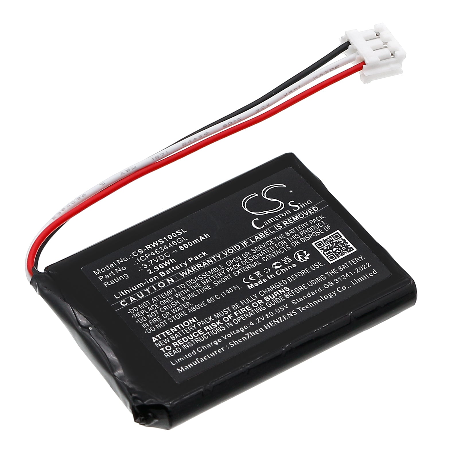 3.7V, Li-ion, 800mAh, Battery fits Red Witch Seven Sisters, Violetta Delay, 2.96Wh Amplifier Cameron Sino Technology Limited