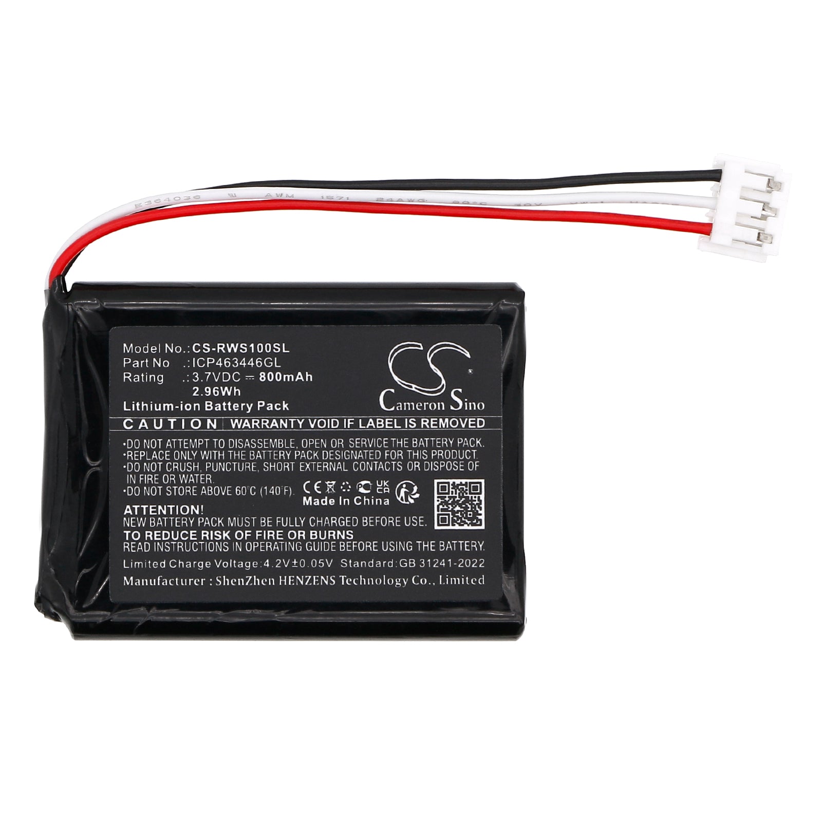 3.7V, Li-ion, 800mAh, Battery fits Red Witch Seven Sisters, Violetta Delay, 2.96Wh Amplifier Cameron Sino Technology Limited