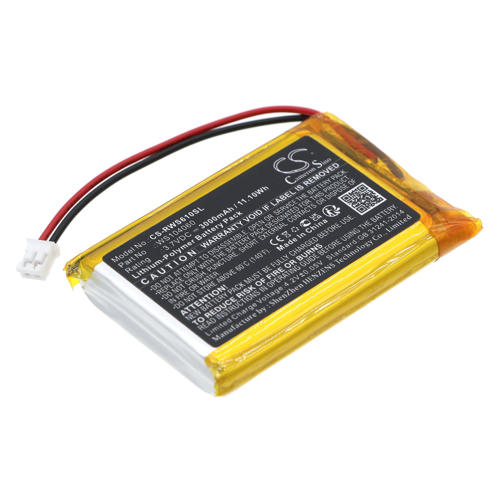 Li-Polymer, Game Console Battery fits Raspberry Raspberry Pi, Raspberry Pi 2b, 3.7V, 3000mAh Game Console Cameron Sino Technology Limited