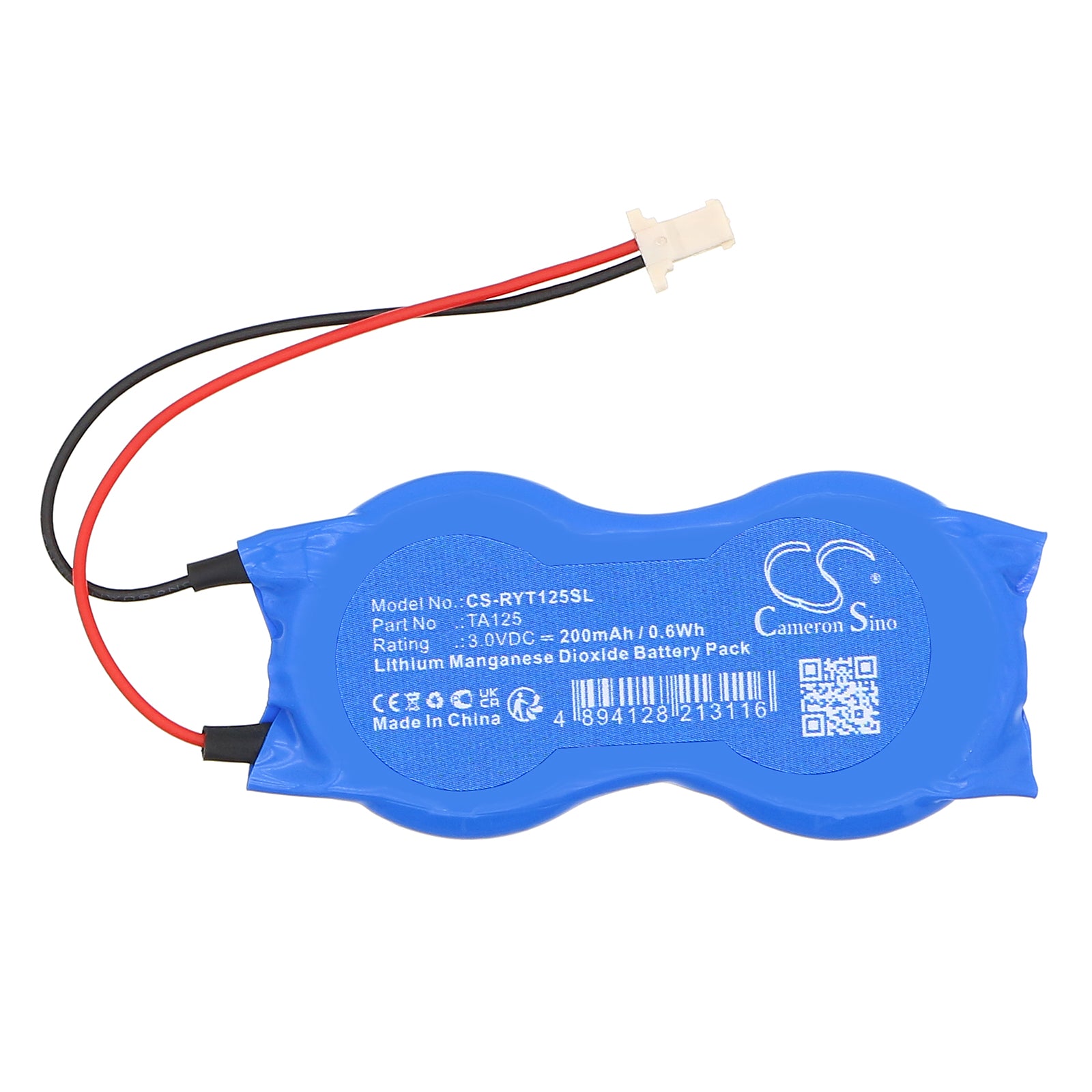 3V, Li-MnO2, 200mAh, Battery fits Raymarine Micronet Wind Transmitter, T120, 0.6Wh PLC Cameron Sino Technology Limited