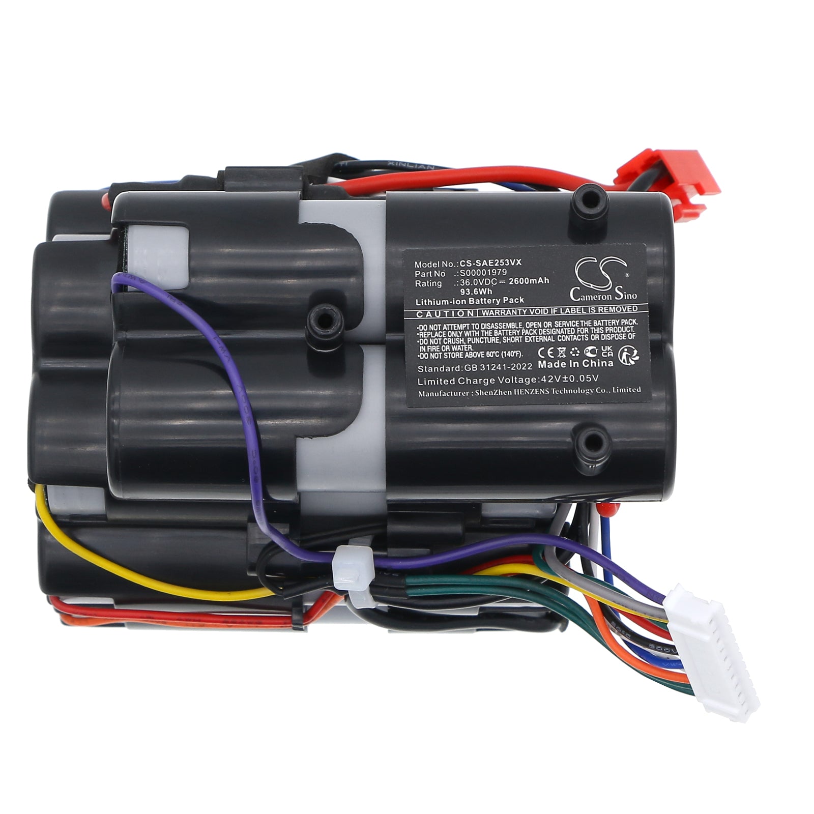 36V, Li-ion, 2200mAh, Battery fits Solac AE2536, AE2536 2JG, 79.2Wh Vacuum Cameron Sino Technology Limited
