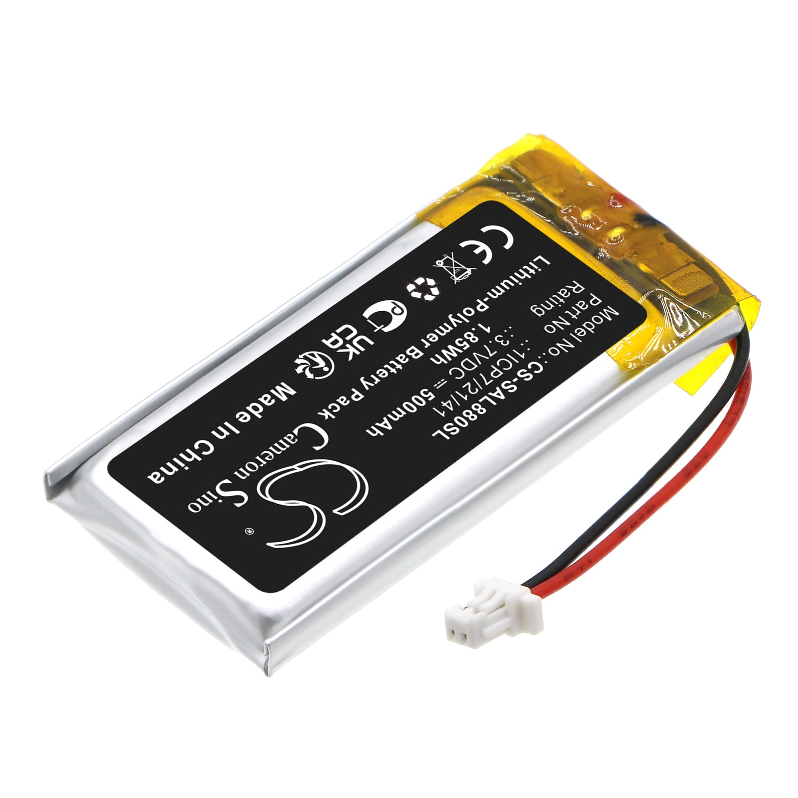 Li-Polymer, Wireless Headset Battery fits Samson Airline 88 Fitness, 3.7V, 500mAh Wireless Headset Cameron Sino Technology Limited