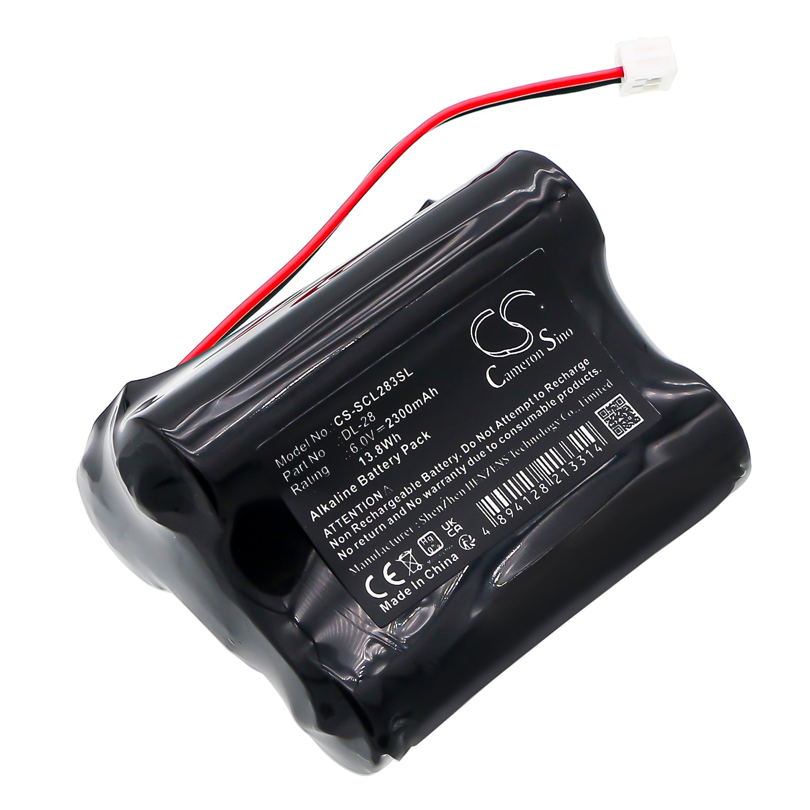 6V, Alkaline, 2300mAh, Battery fits Saflok A28310, DRY0068, 13.8Wh Door Lock Cameron Sino Technology Limited