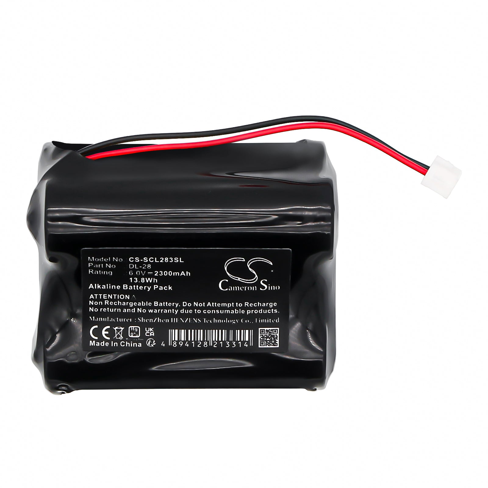 6V, Alkaline, 2300mAh, Battery fits Saflok A28310, DRY0068, 13.8Wh Door Lock Cameron Sino Technology Limited