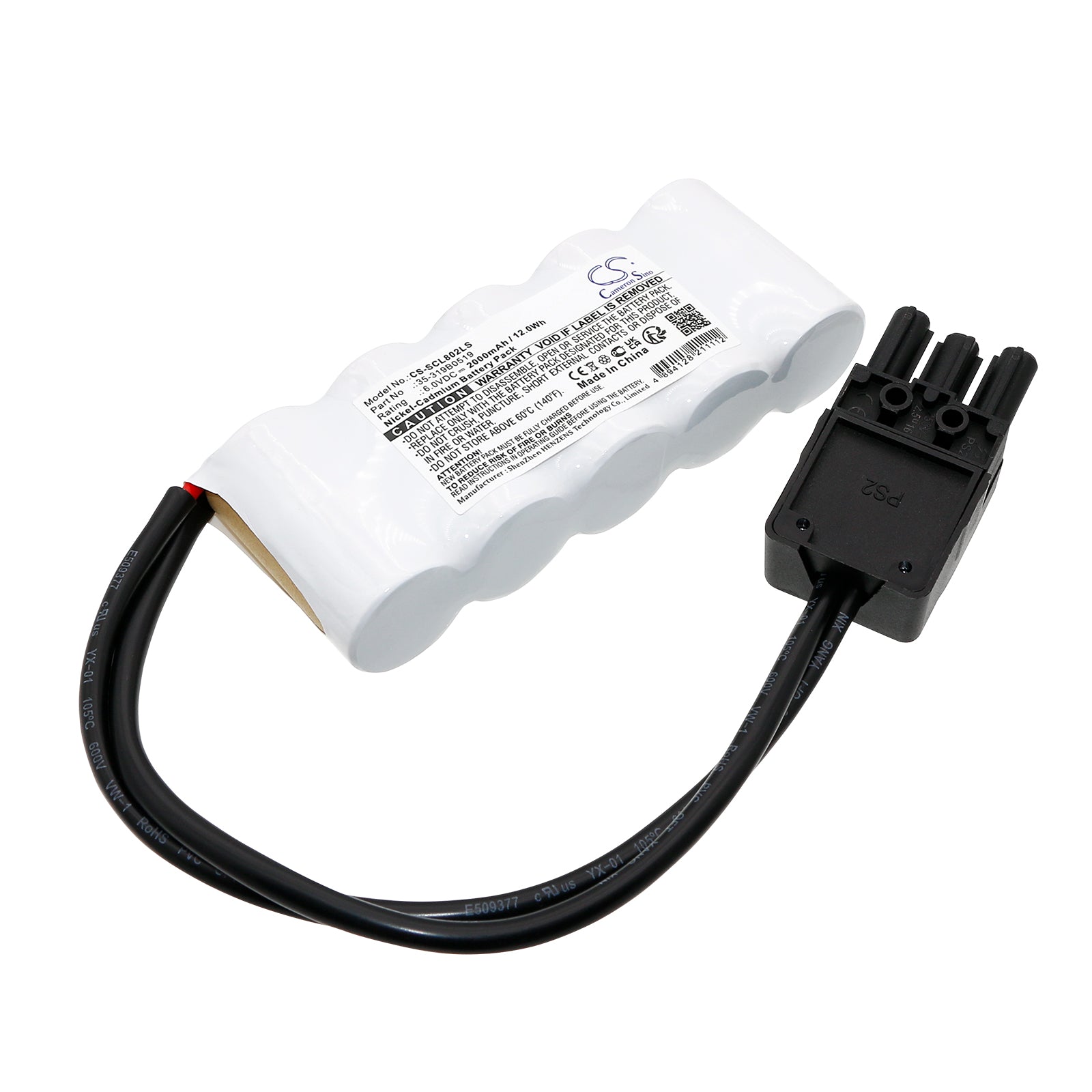 6V, Ni-CD, 2000mAh, Battery fits Schuch 8020, 8021, 12Wh Emergency Lighting Cameron Sino Technology Limited