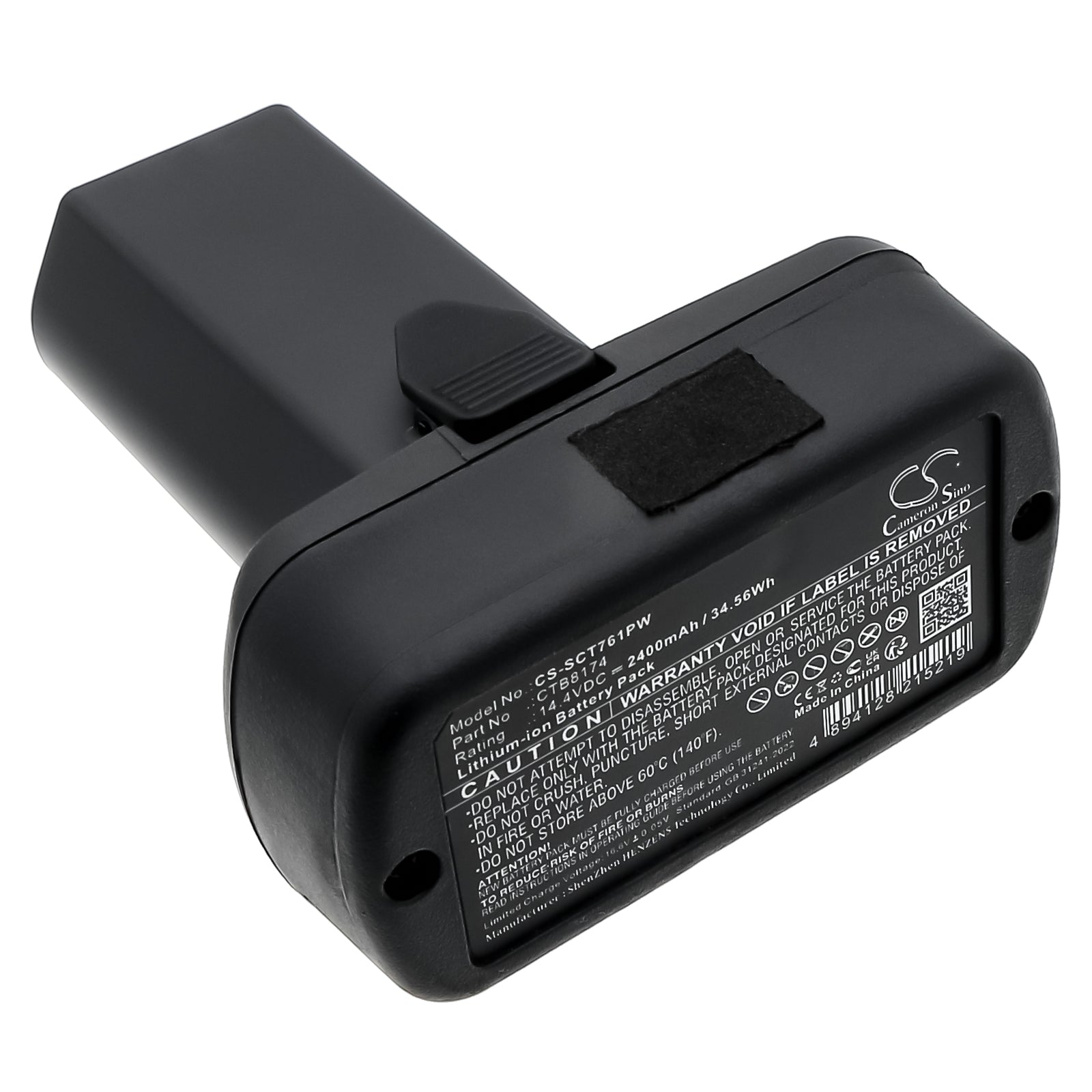 14.4V, Li-ion, 2400mAh, Battery fits Snap-on CT761, CTPP761, 34.56Wh Power Tools Cameron Sino Technology Limited