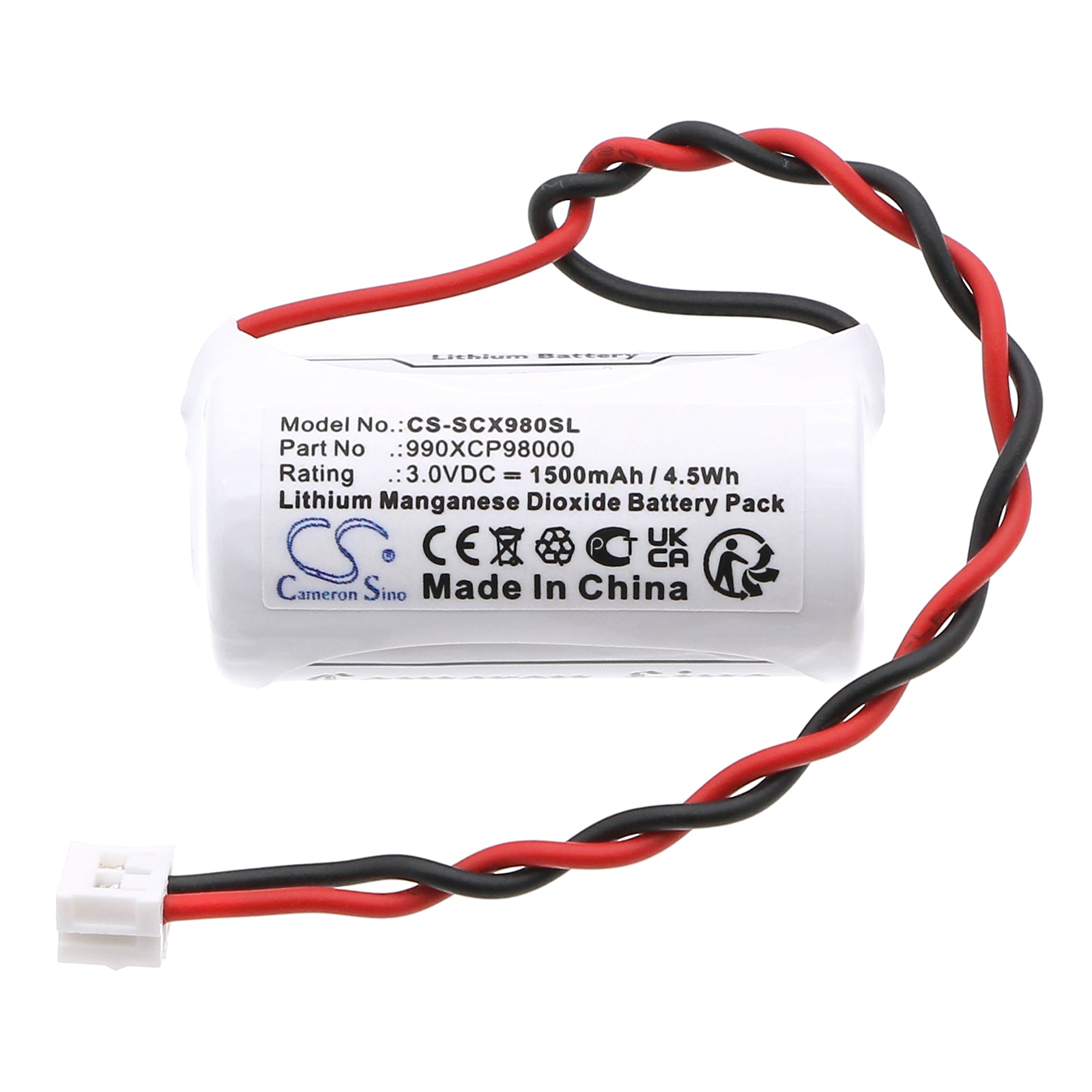 3V, Li-MnO2, 1500mAh, Battery fits Schneider Modicon Quantum CPU, Safety CPU, 4.5Wh PLC Cameron Sino Technology Limited