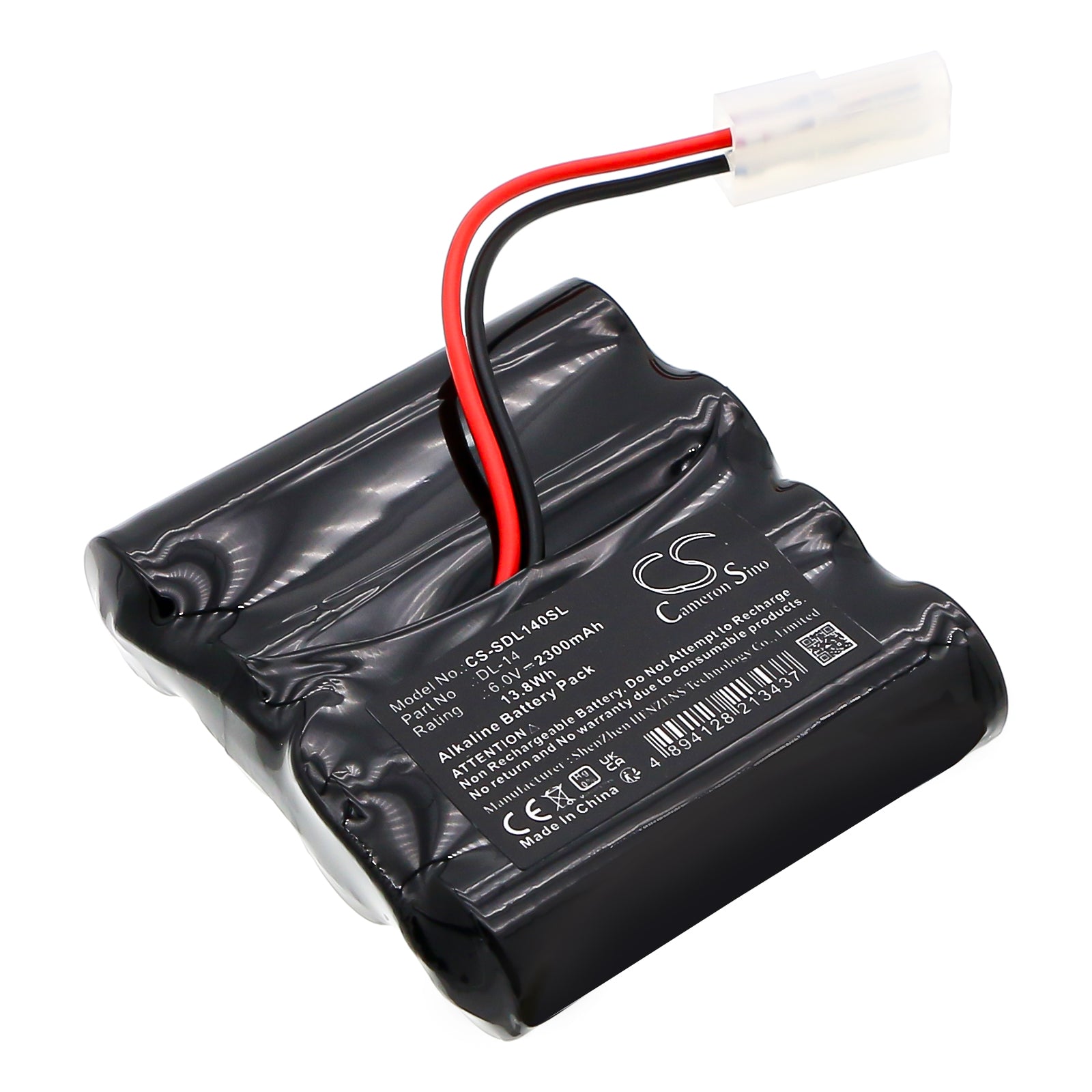 6V, Alkaline, 2300mAh, Battery fits DoorLock DL-14, 13.8Wh Door Lock Cameron Sino Technology Limited