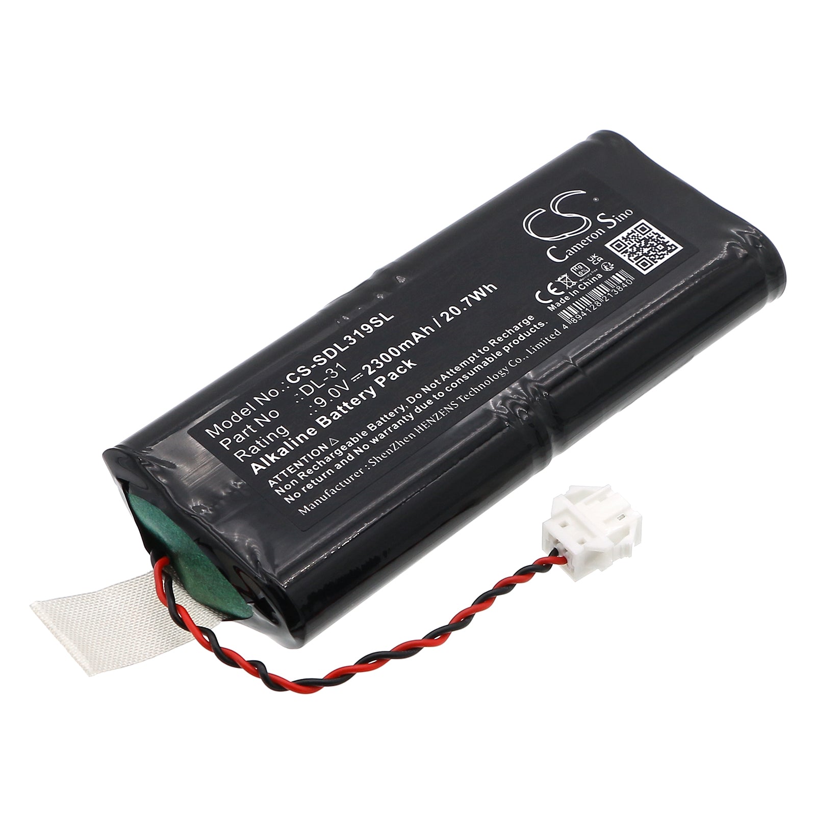 9V, Alkaline, 2300mAh, Battery fits DoorLock DL-31, HTL18, 20.7Wh Door Lock Cameron Sino Technology Limited
