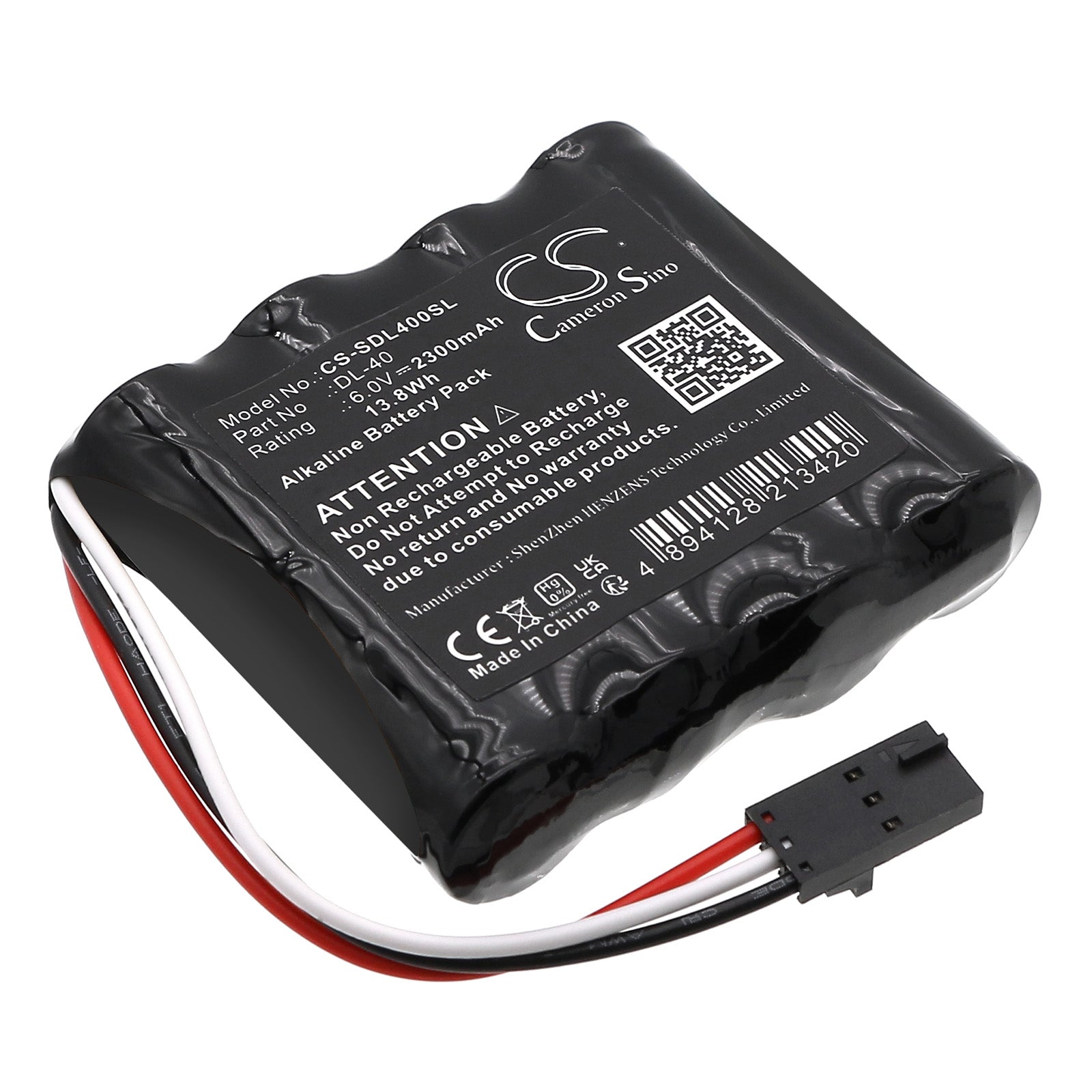 6V, Alkaline, 2300mAh, Battery fits Best Access Systems 1003, 11PDBB, 13.8Wh Door Lock Cameron Sino Technology Limited