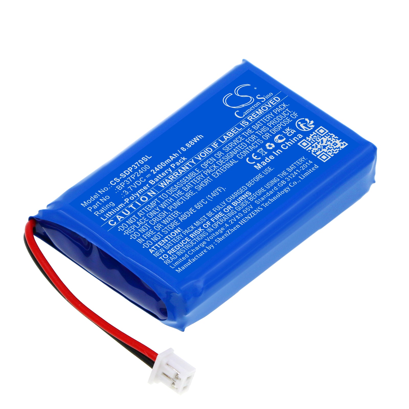 Li-Polymer, Dog Collar Battery fits Dogtra Grain Valley Special Edition O, Pathfinder, 3.7V, 2400mAh Dog Collar Cameron Sino Technology Limited
