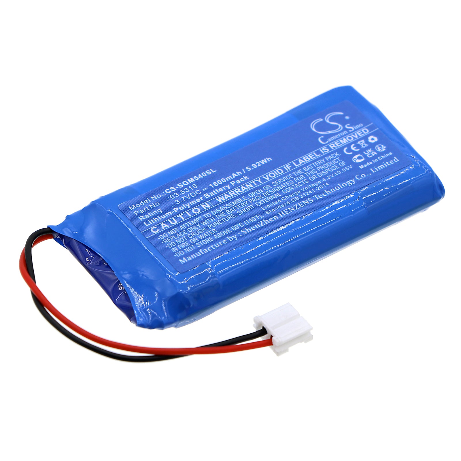 Li-Polymer, Flashlight Battery fits Scangrip 03.5408, 3.5421, 3.7V, 1600mAh Flashlight Cameron Sino Technology Limited
