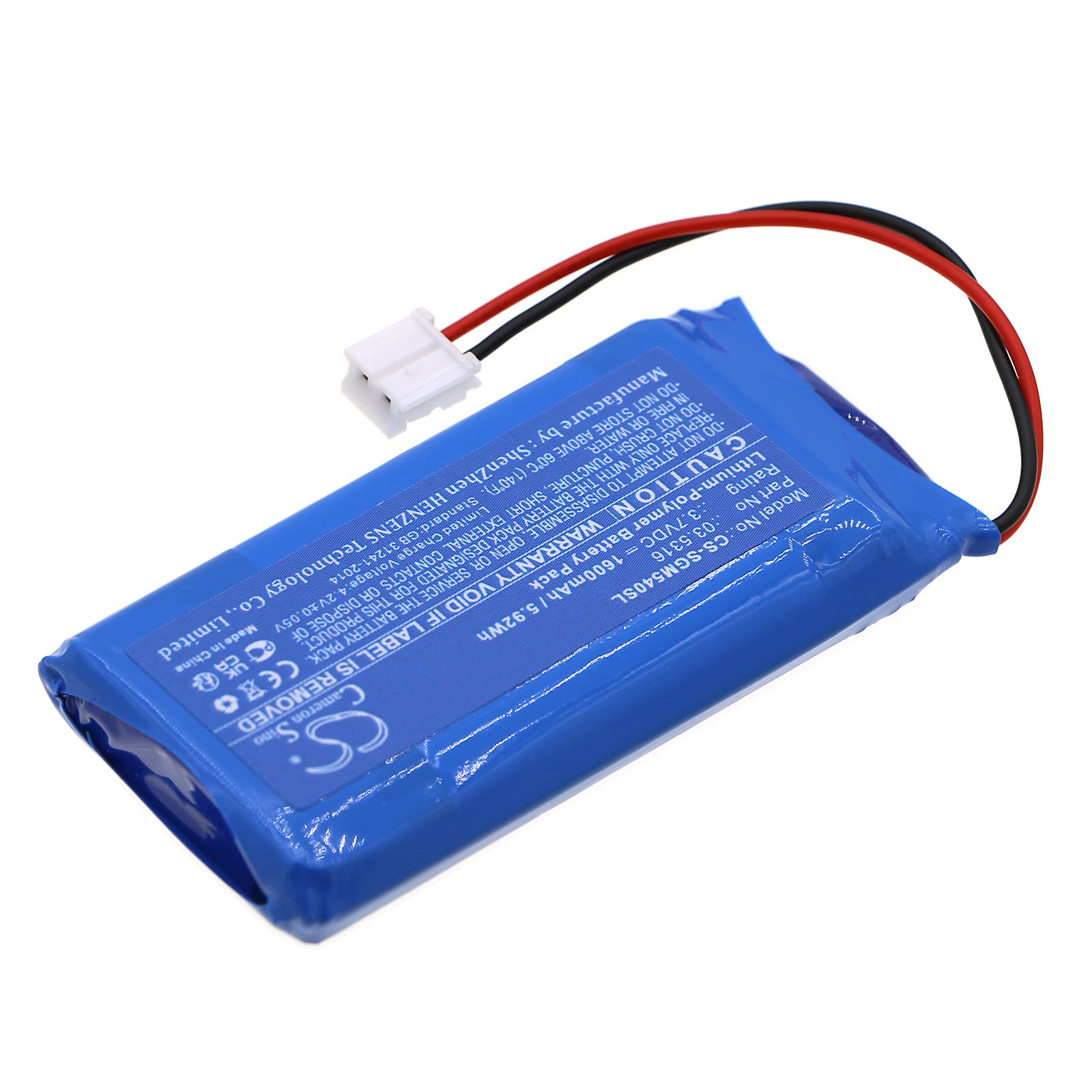 Li-Polymer, Flashlight Battery fits Scangrip 03.5408, 3.5421, 3.7V, 1600mAh Flashlight Cameron Sino Technology Limited