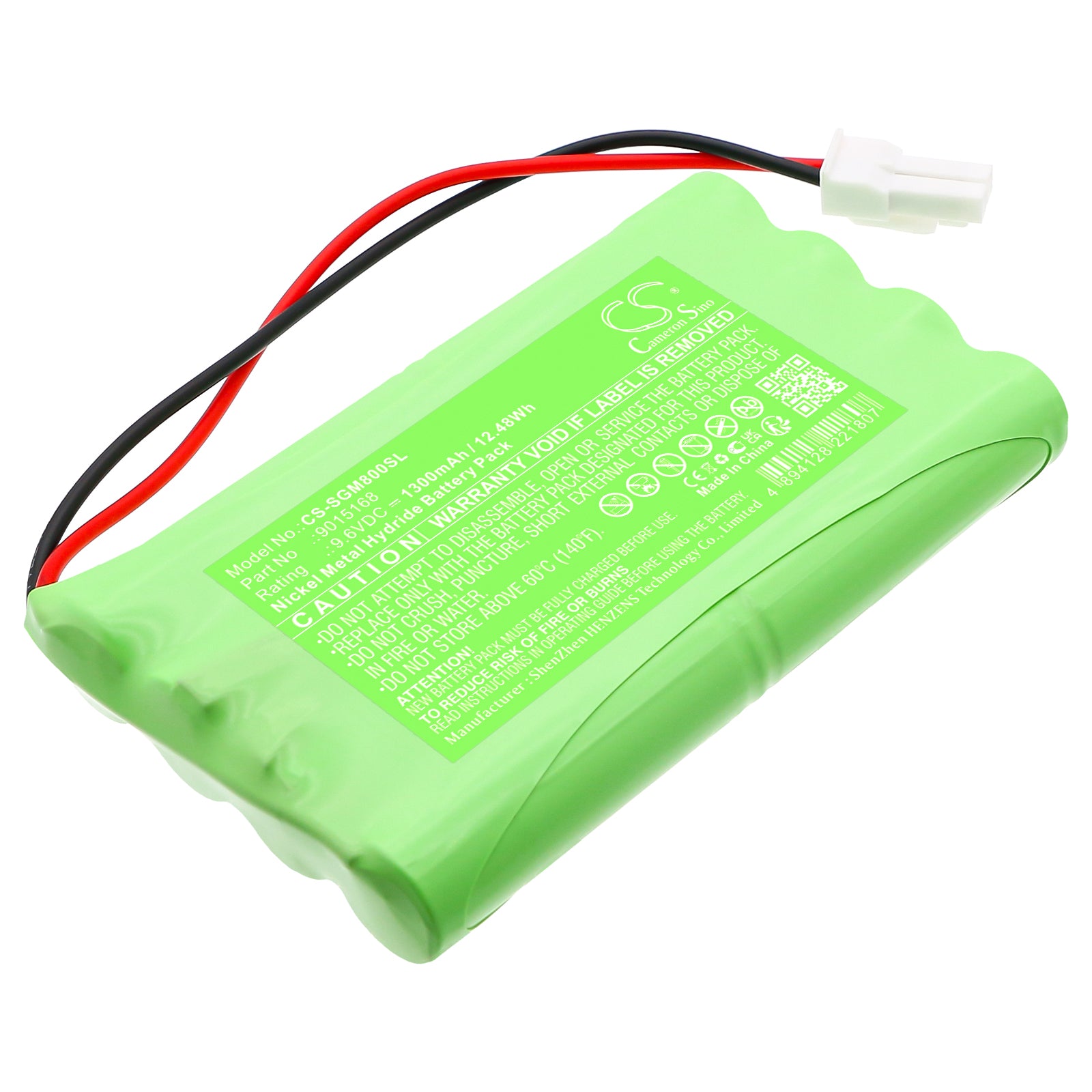 9.6V, Ni-MH, 1300mAh, Battery fits Simu GM1000, GM800, 12.48Wh Smart Home Cameron Sino Technology Limited