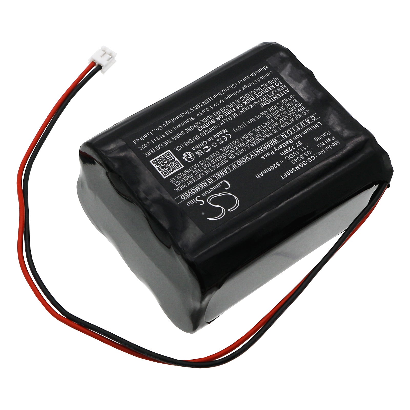 11.1V, Li-ion, 5200mAh, Battery fits SCANGRIP NOVA 3, NOVA 4 K C+R, 57.72Wh Flashlight Cameron Sino Technology Limited