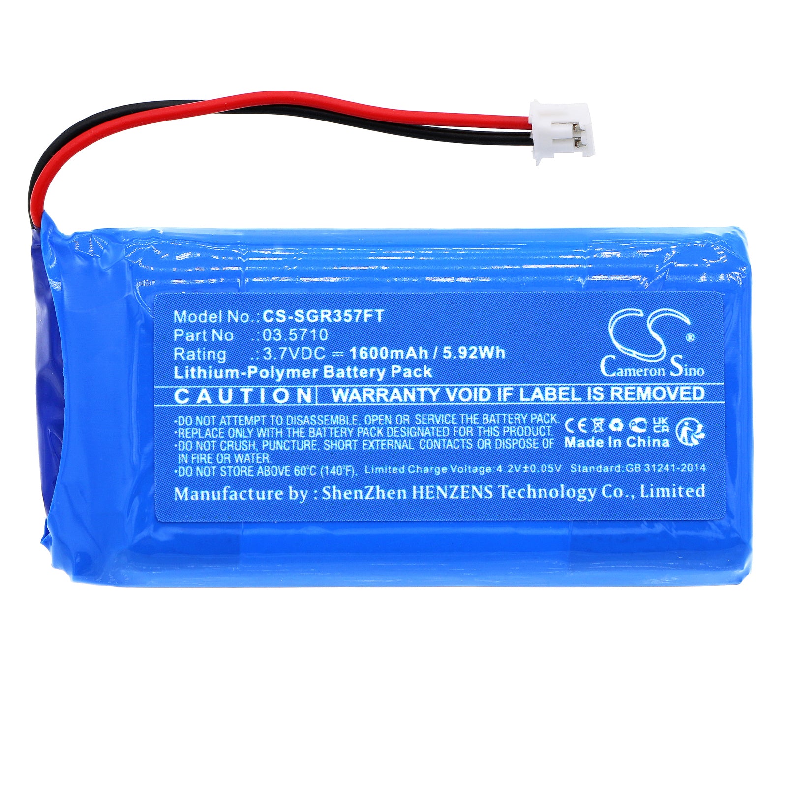 Li-Polymer, Flashlight Battery fits Scangrip 03.5404, Scangrip, 3.7V, 1600mAh Flashlight Cameron Sino Technology Limited