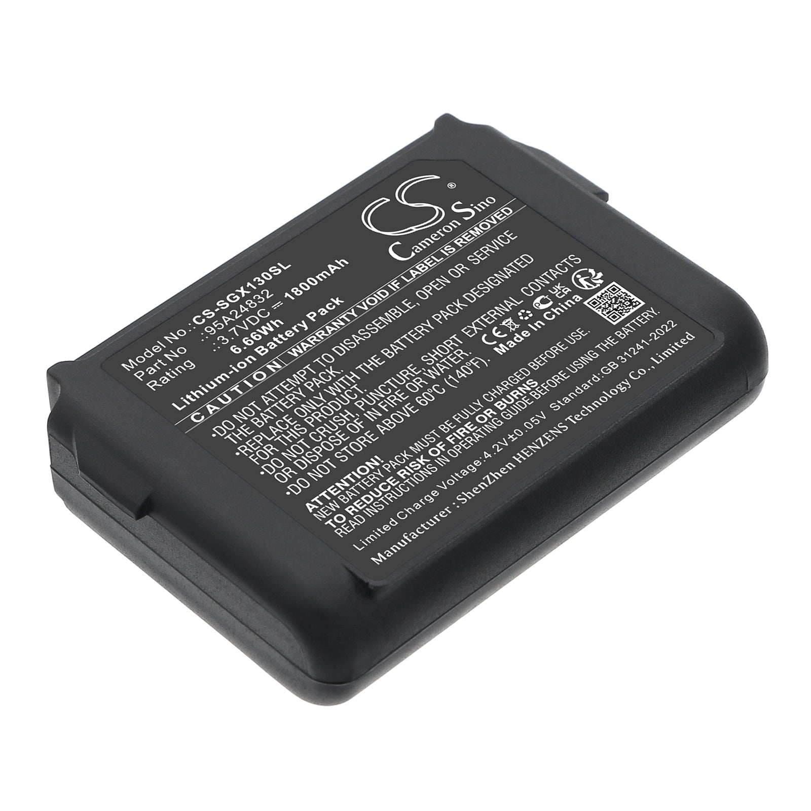 3.7V, Li-ion, 1800mAh, Battery fits Shure ADX1 bodypack transmitter, ADX1 Digital Wireless Bodypack Transmitter, 6.66Wh Transmitters & Receiver Cameron Sino Technology Limited
