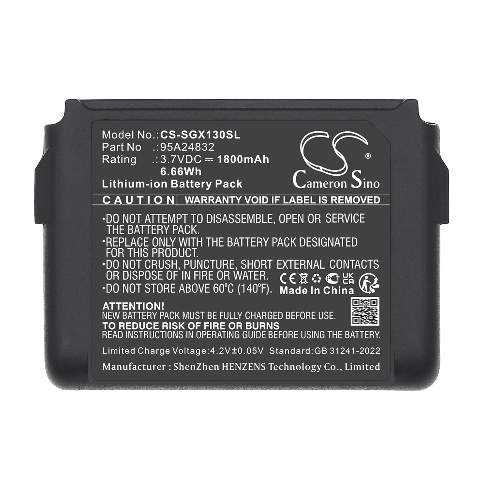 3.7V, Li-ion, 1800mAh, Battery fits Shure ADX1 bodypack transmitter, ADX1 Digital Wireless Bodypack Transmitter, 6.66Wh Transmitters & Receiver Cameron Sino Technology Limited