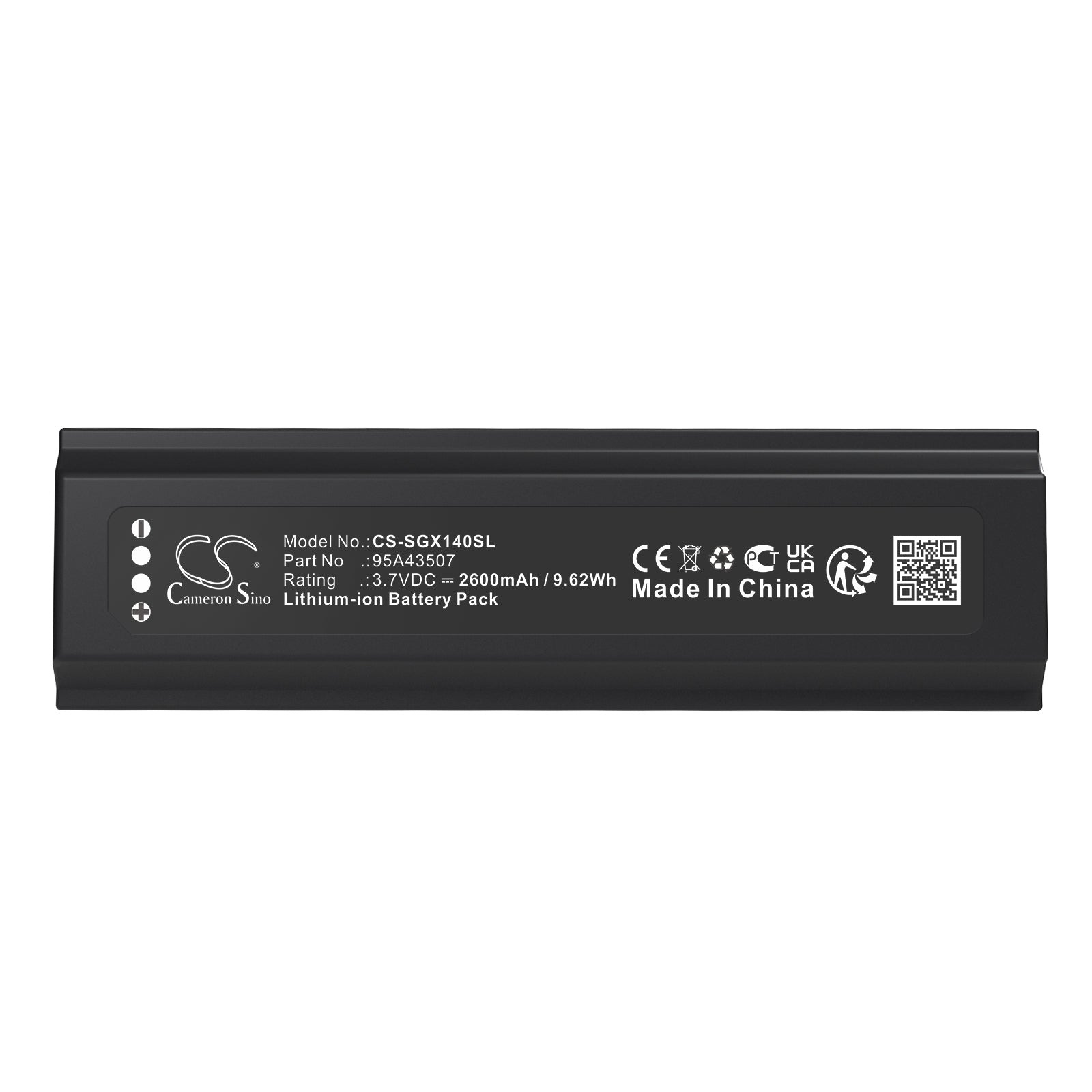 3.7V, Li-ion, 2600mAh, Battery fits Shure GLXD+, GLXD+ Handheld Wireless Microphone Transmitter, 9.62Wh Microphone Cameron Sino Technology Limited