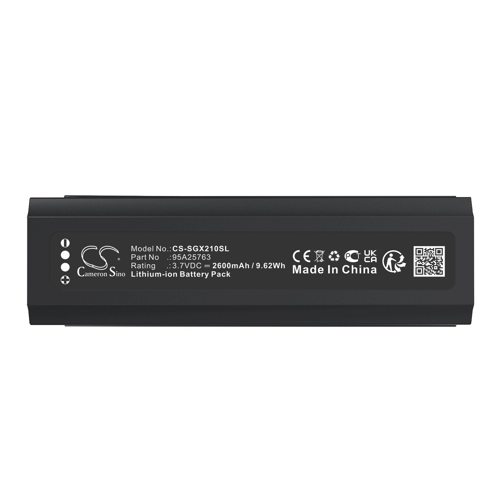 3.7V, Li-ion, 2600mAh, Battery fits Shure ADX2, ADX2 Handheld Wireless Microphone Transmitter, 9.62Wh Microphone Cameron Sino Technology Limited