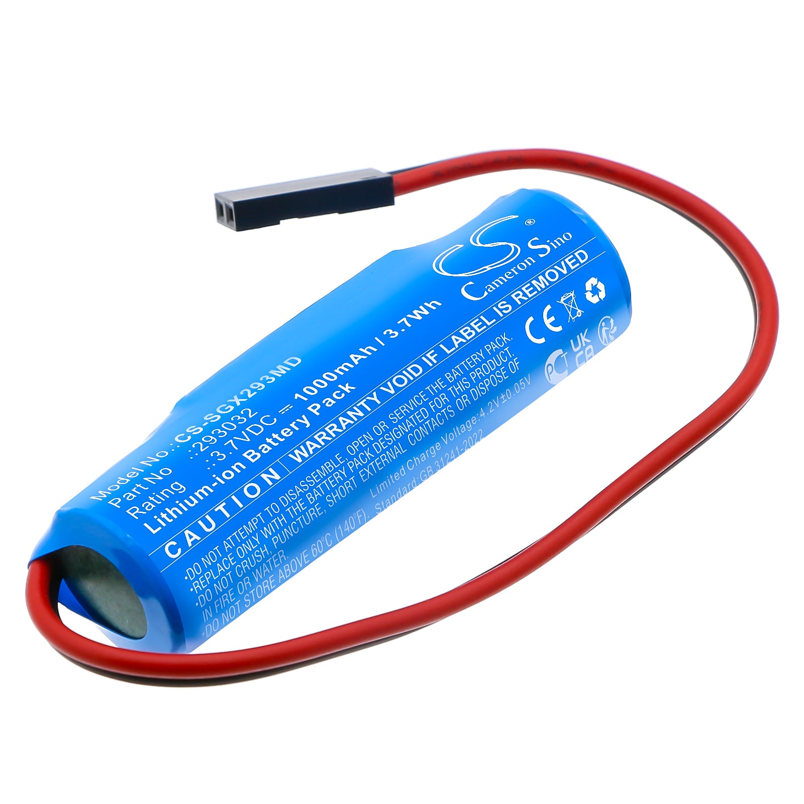 3.7V, Li-ion, 1000mAh, Battery fits Scilogex Levo PLUS, Levo Plus Motorized Pipette Filler, 3.7Wh Medical Cameron Sino Technology Limited