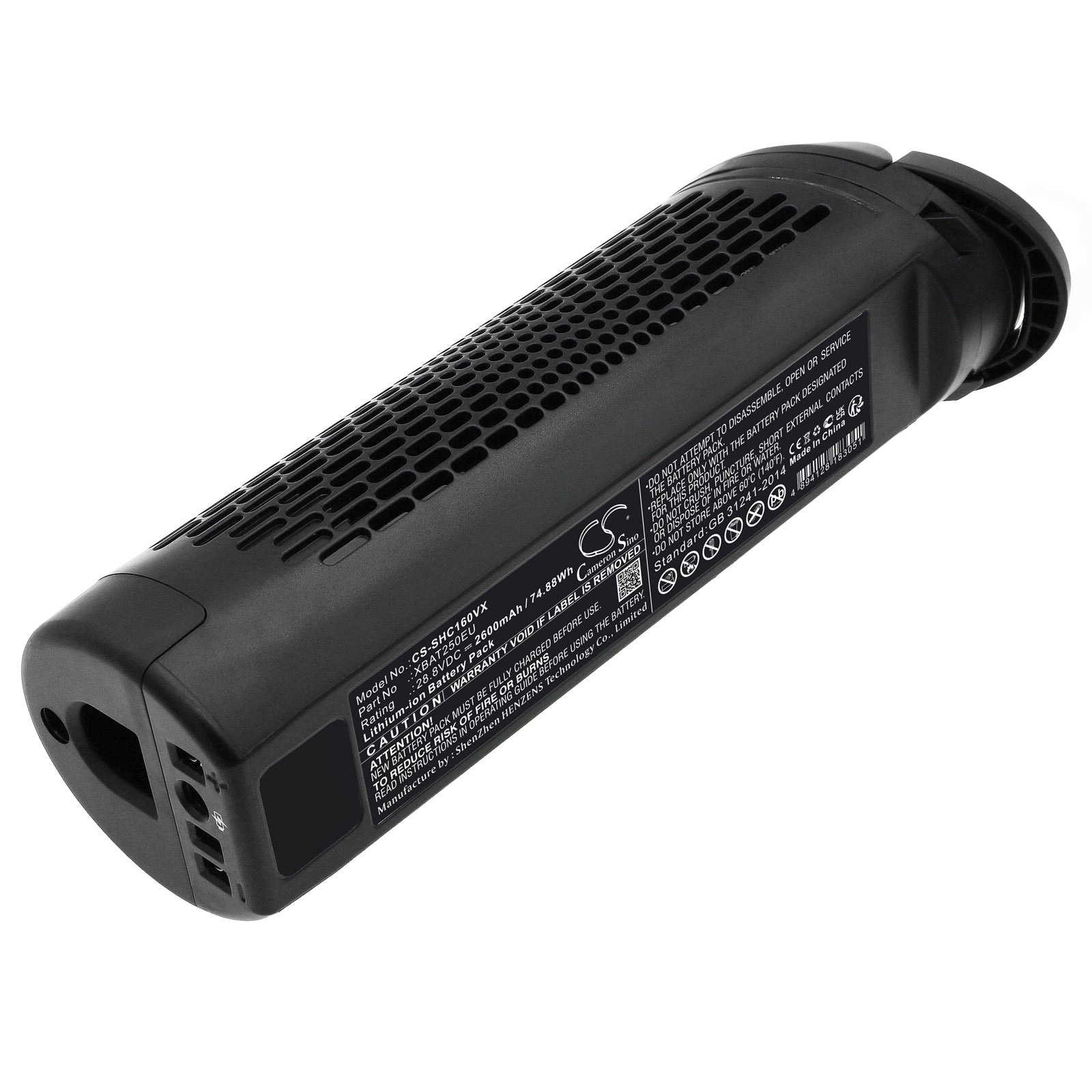 Li-ion, Vacuum Battery fits Shark Ic160, Ic160uk/t, 28.8V, 2600mAh Vacuum Cameron Sino Technology Limited