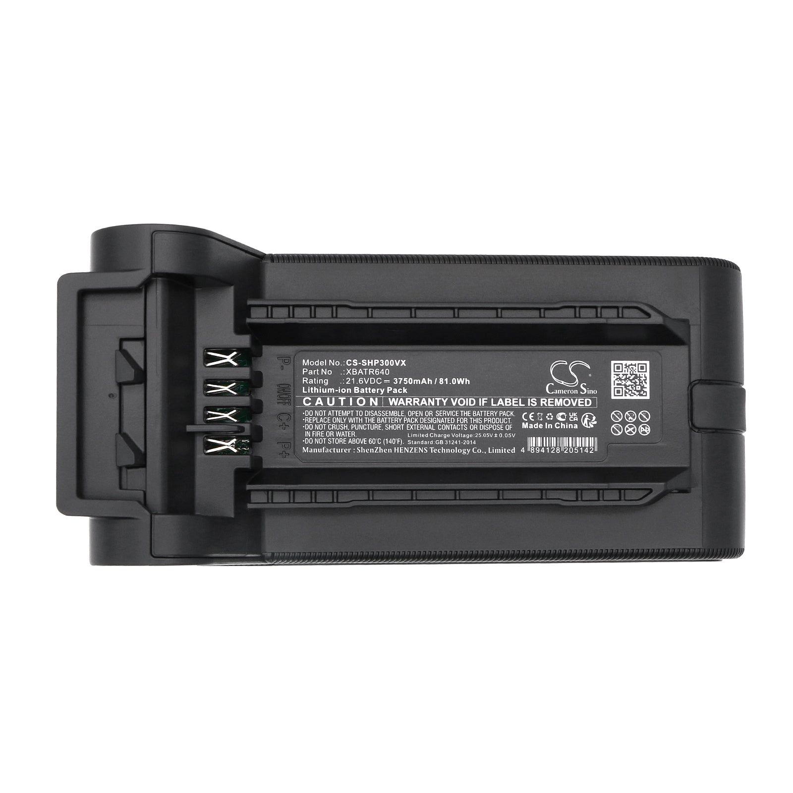 Li-ion, Vacuum Battery fits Shark Ip3000, Powerdetect Clean & Empty Vacu, 21.6V, 3750mAh Vacuum Cameron Sino Technology Limited