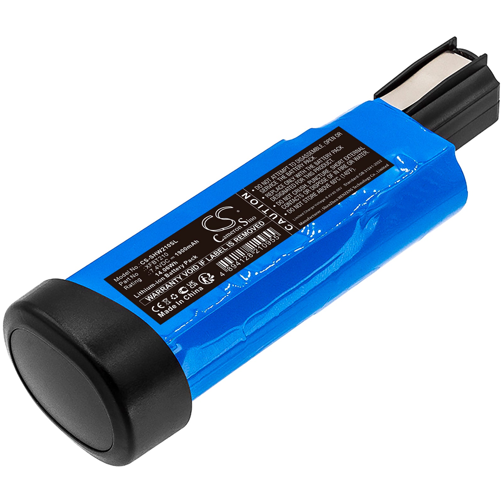 7.4V, Li-ion, 1900mAh, Battery fits Shark WV210, QV201BK, 14.06Wh Vacuum Cameron Sino Technology Limited