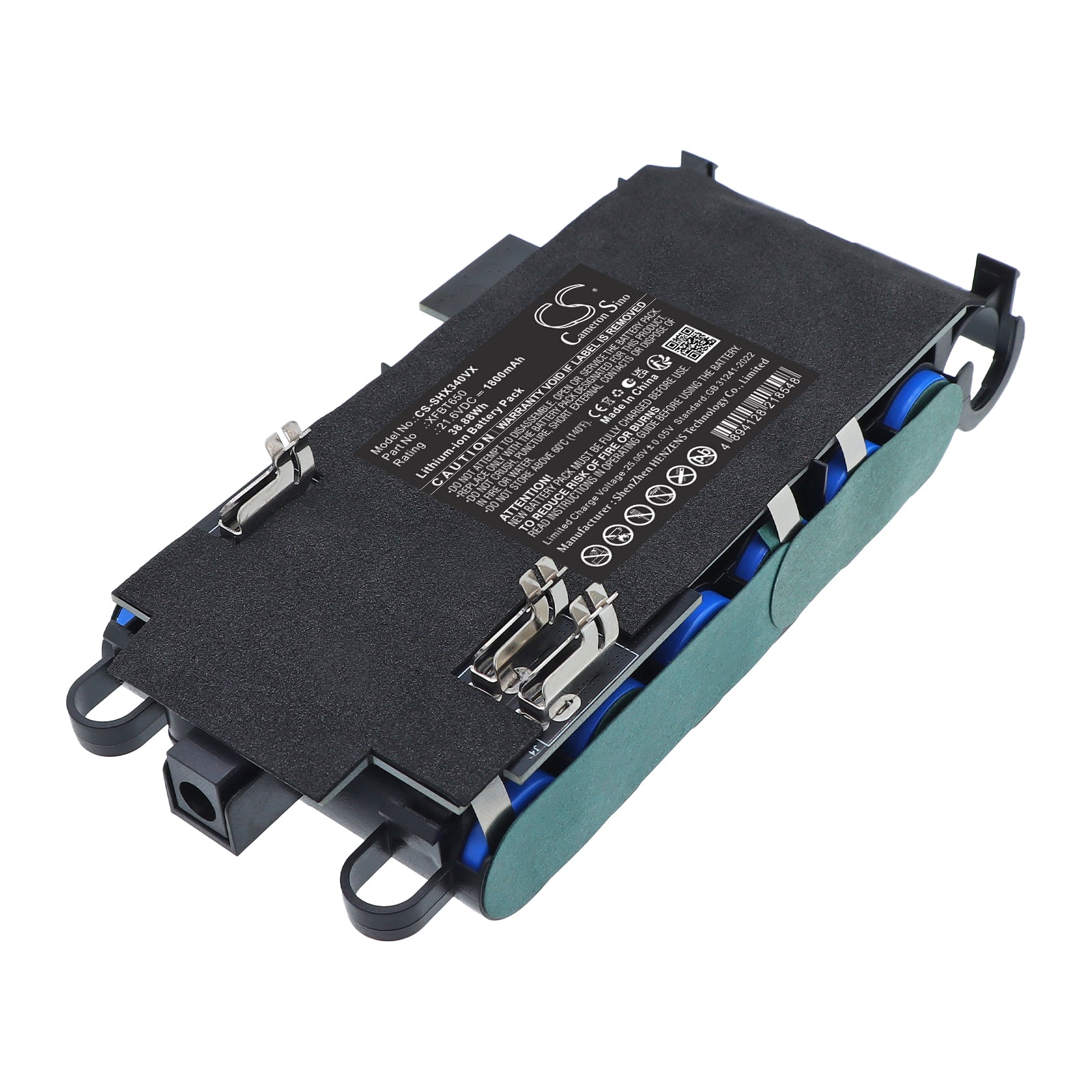 21.6V, Li-ion, 1800mAh, Battery fits Shark IX140H, IX141H, 38.88Wh Vacuum Cameron Sino Technology Limited