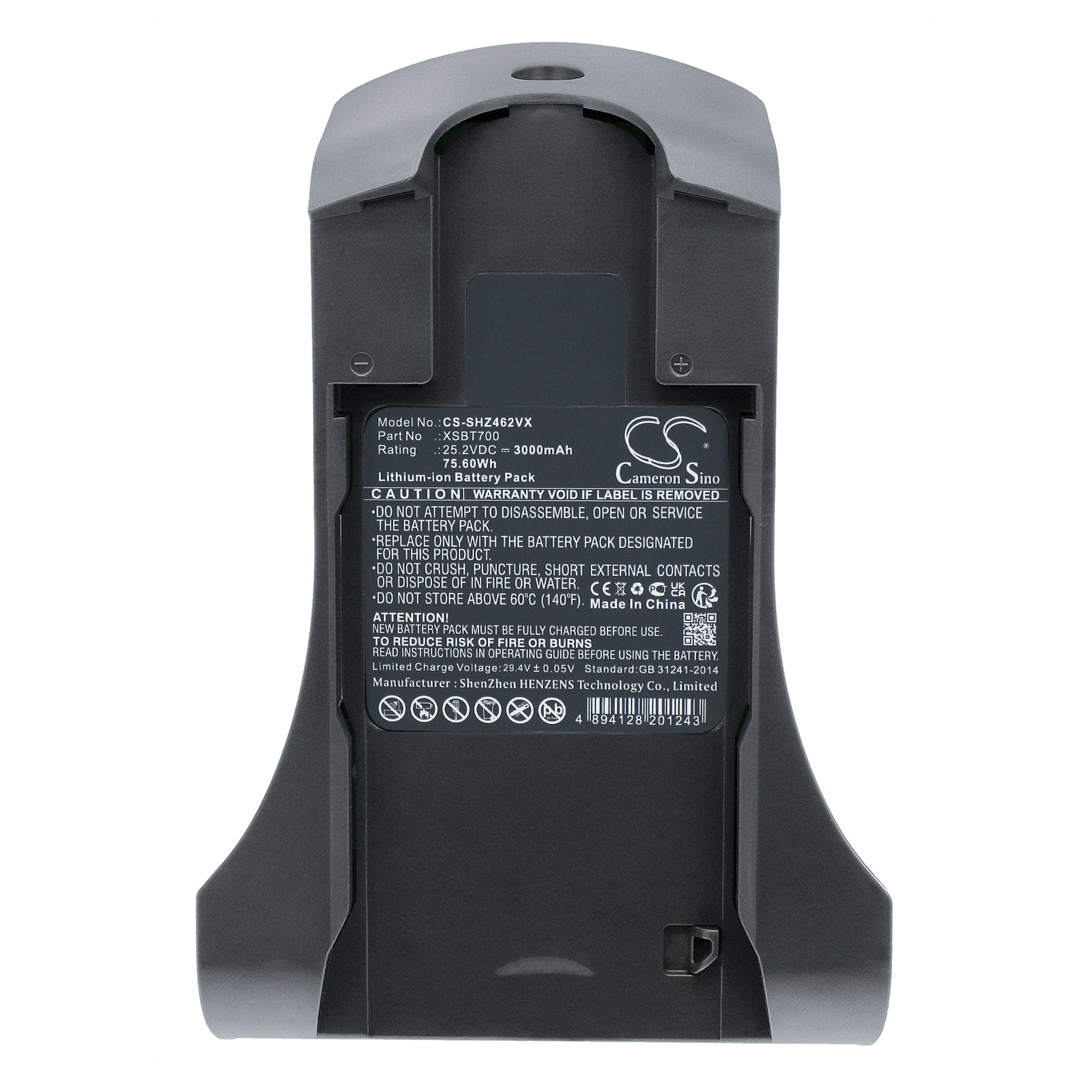 Li-ion, Vacuum Battery fits Shark Brushroll Iz202, Iz201, 25.2V, 3000mAh Vacuum Cameron Sino Technology Limited