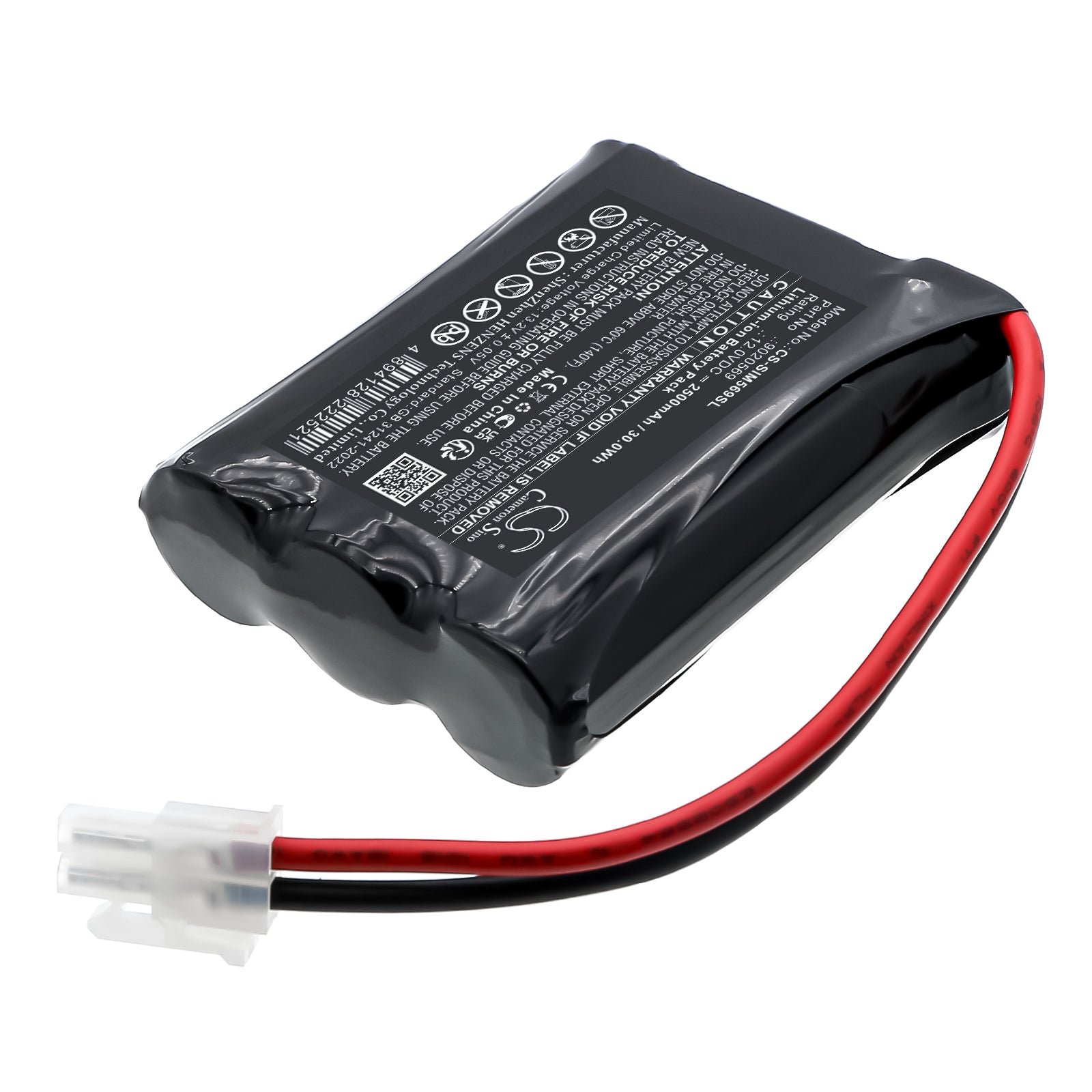 12V, Li-ion, 2500mAh, Battery fits Simu 2447-3092, 9020569, 30Wh Smart Home Cameron Sino Technology Limited