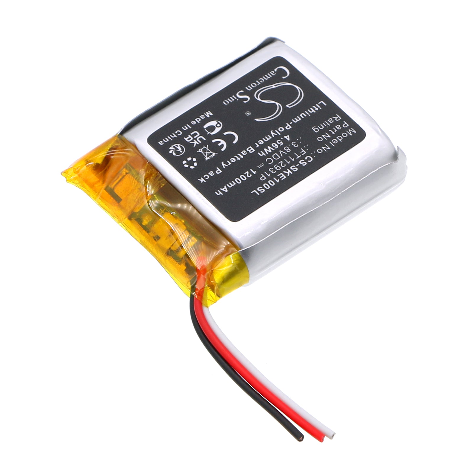 Li-Polymer, Wireless Headset Battery fits Skullcandy Crusher Evo, 3.8V, 1200mAh Wireless Headset Cameron Sino Technology Limited