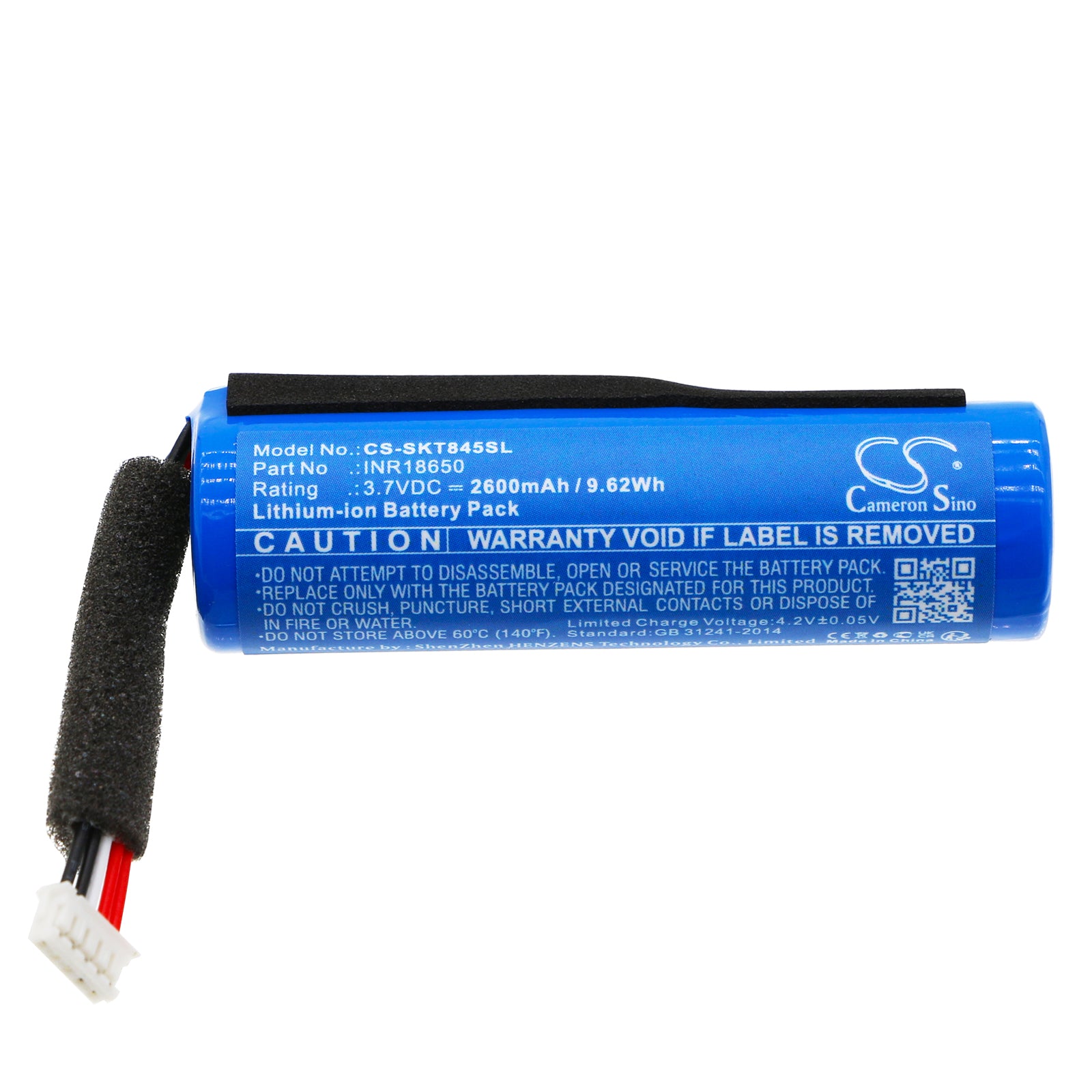 Li-ion, Speaker Battery fits Skullcandy 2sksk1845, Kilo Xt, 3.7V, 2600mAh Speaker Cameron Sino Technology Limited