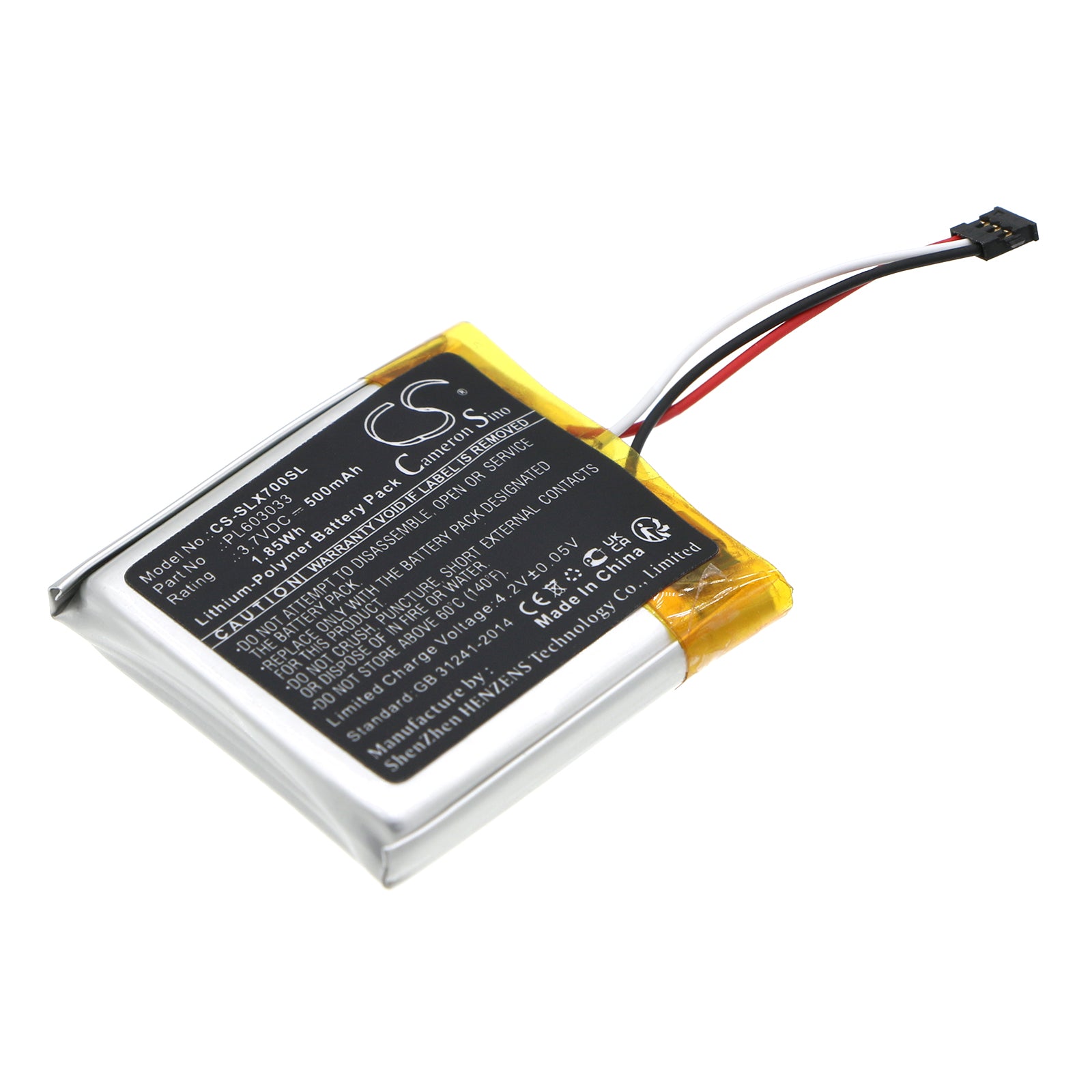 Li-Polymer, Wireless Headset Battery fits Steelseries Arctis Nova 7p, Arctis Nova 7x, 3.7V, 500mAh Wireless Headset Cameron Sino Technology Limited