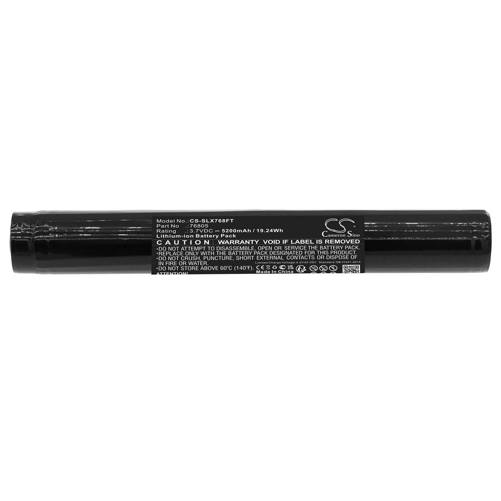 Li-ion, Flashlight Battery fits Streamlight Stinger Switchblade, 3.7V, 5200mAh Flashlight Cameron Sino Technology Limited