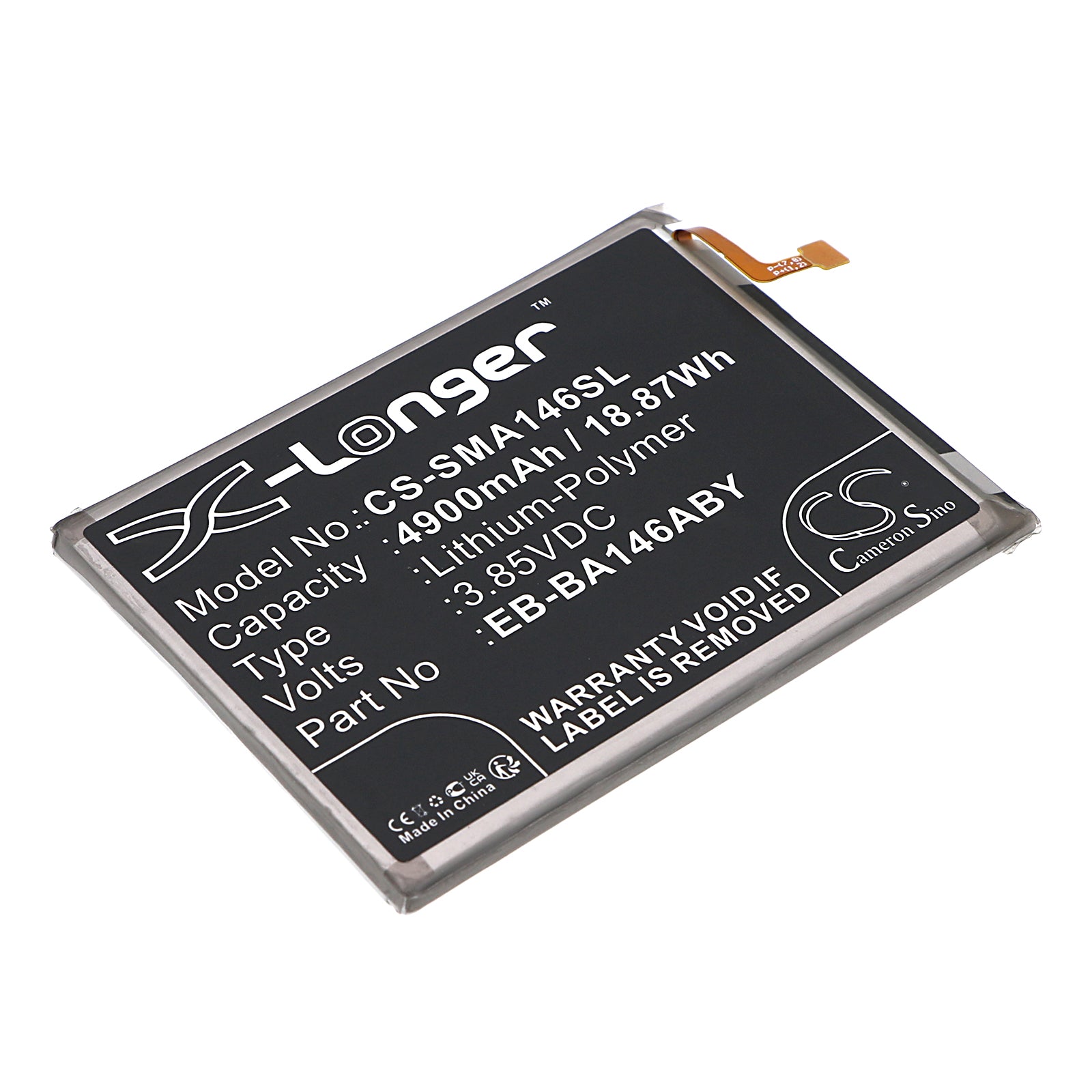 Li-Polymer, Mobile, SmartPhone Battery fits Samsung Galaxy A14 5g, Galaxy A14 5g 2023, 3.85V, 4900mAh Mobile & SmartPhone Cameron Sino Technology Limited