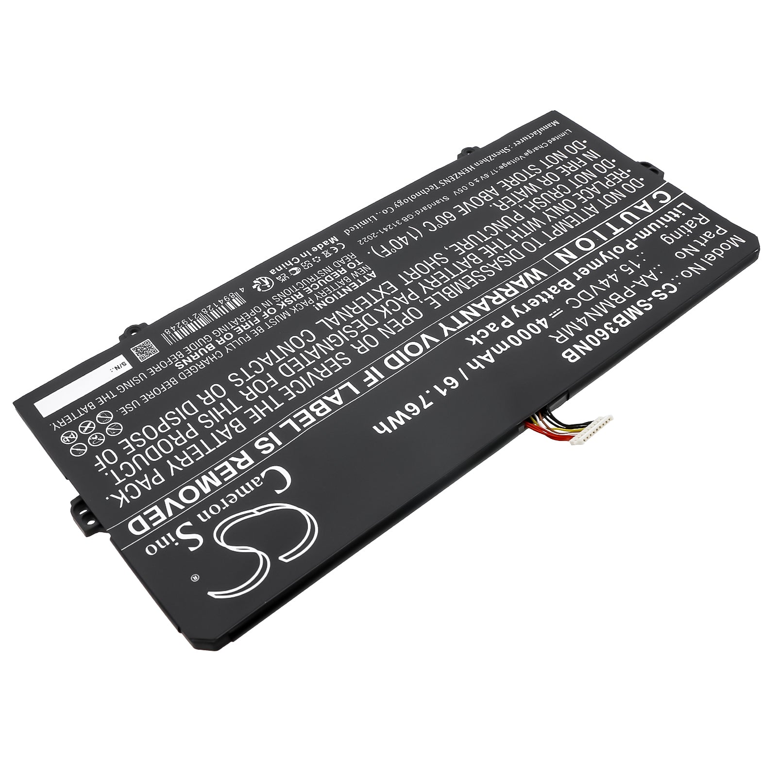 15.44V, Li-Polymer, 4000mAh, Battery fits Samsung Galaxy Book2 Pro 13, Galaxy Book2 Pro 13 NP930XED-KA1BE, 61.76Wh Notebook, Laptop Cameron Sino Technology Limited