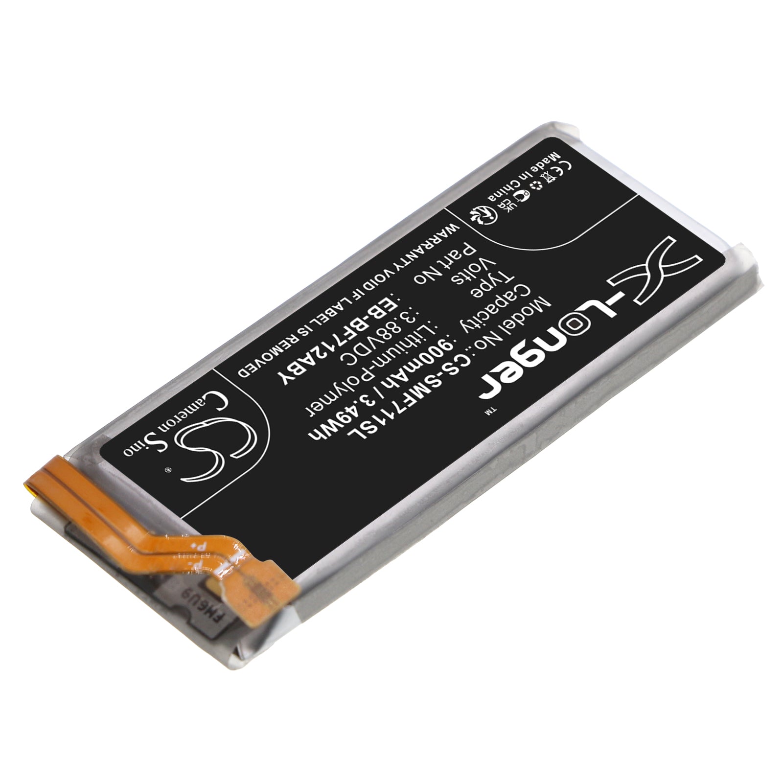 Li-Polymer, Mobile, SmartPhone Battery fits Samsung Galaxy Z Flip 3, M-f711r4, 3.88V, 900mAh Mobile & SmartPhone Cameron Sino Technology Limited