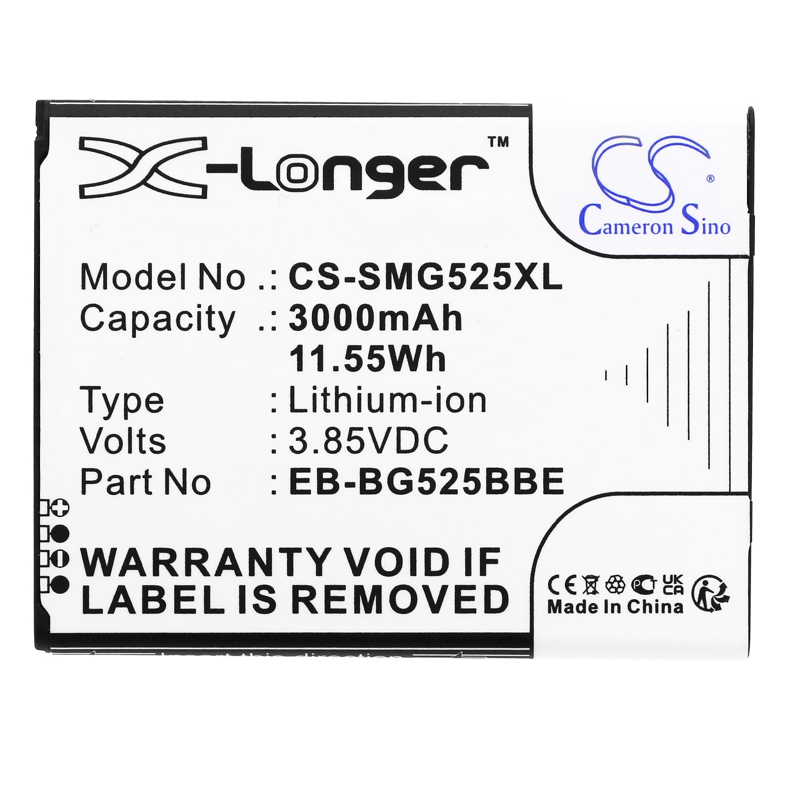 Li-ion, Mobile, SmartPhone Battery fits Samsung Galaxy Xcover 5, Galaxy Xcover 5 2021, 3.85V, 3000mAh Mobile & SmartPhone Cameron Sino Technology Limited