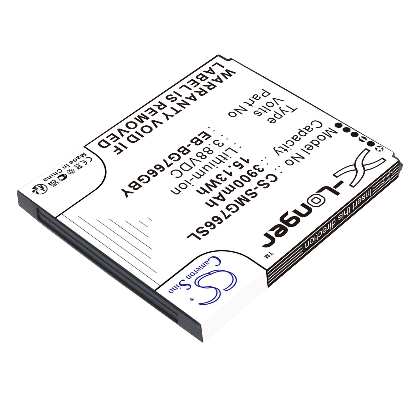 3.88V, Li-ion, 3900mAh, Battery fits Samsung Galaxy XCover7 Pro, SM-G766B, 15.13Wh Mobile, SmartPhone Cameron Sino Technology Limited