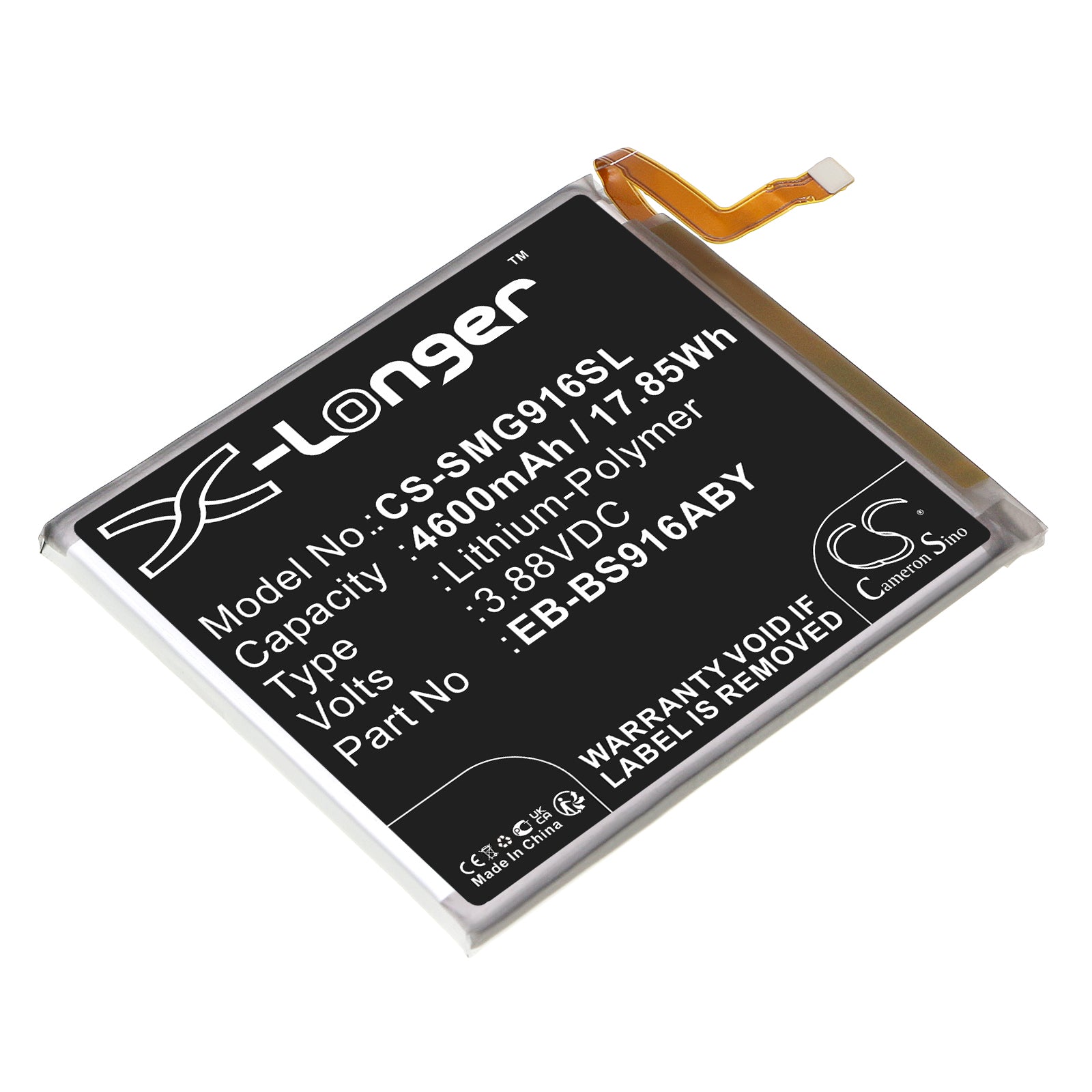 Li-Polymer, Mobile, SmartPhone Battery fits Samsung Galaxy S23 Plus, Galaxy S23+, 3.88V, 4600mAh Mobile & SmartPhone Cameron Sino Technology Limited