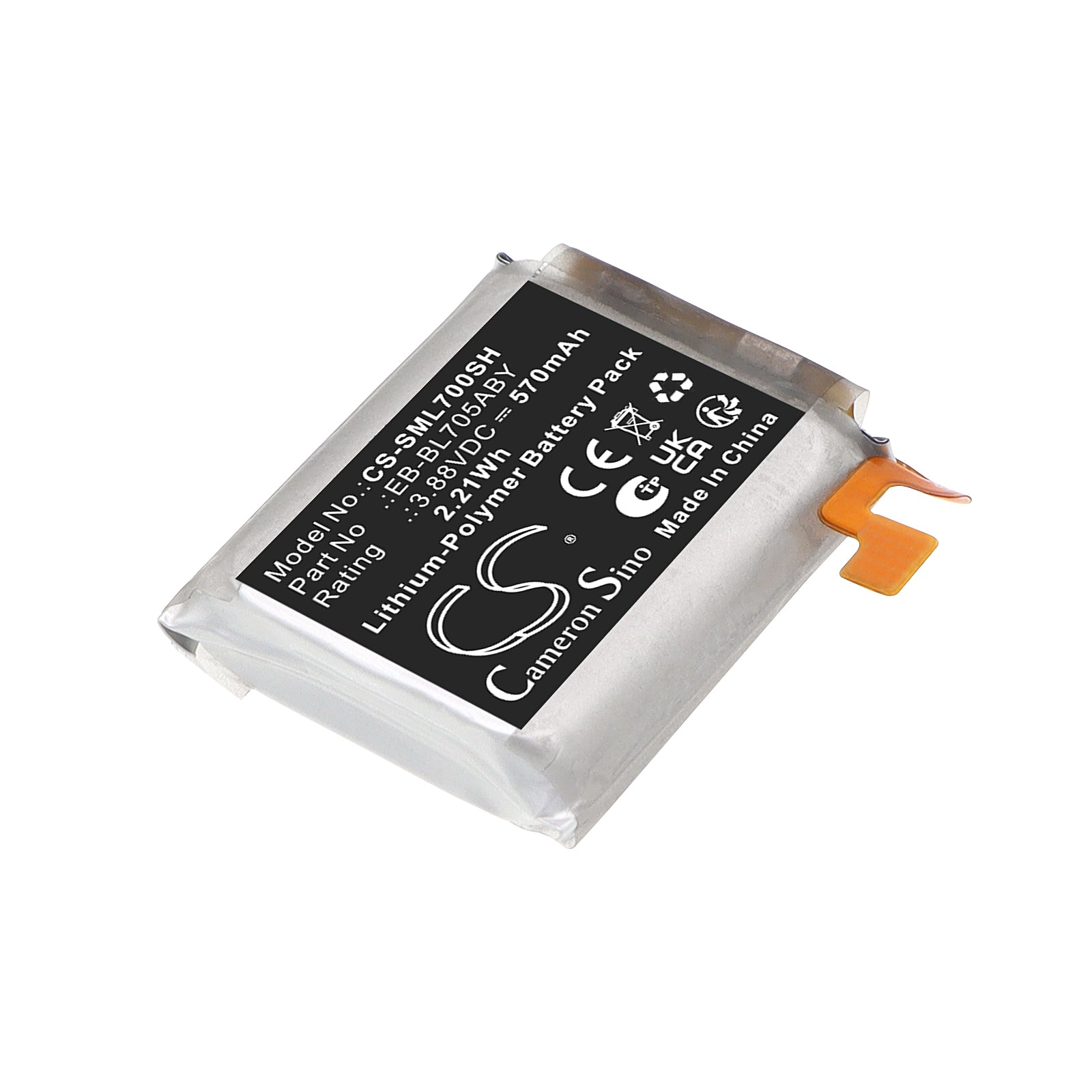 3.88V, Li-Polymer, 570mAh, Battery fits Samsung Galaxy Watch 7 Ultra 47mm, Galaxy Watch Ultra 2025 47mm, 2.21Wh Smartwatch Cameron Sino Technology Limited