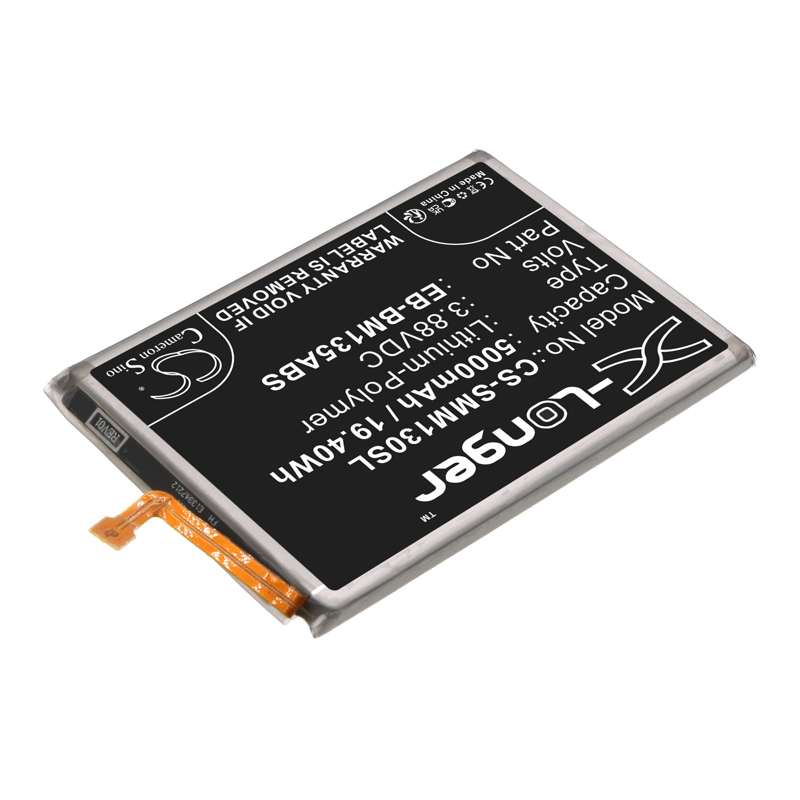 Li-Polymer, Mobile, SmartPhone Battery fits Samsung Galaxy M13, Galaxy M13 5g 2022, 3.88V, 5000mAh Mobile & SmartPhone Cameron Sino Technology Limited