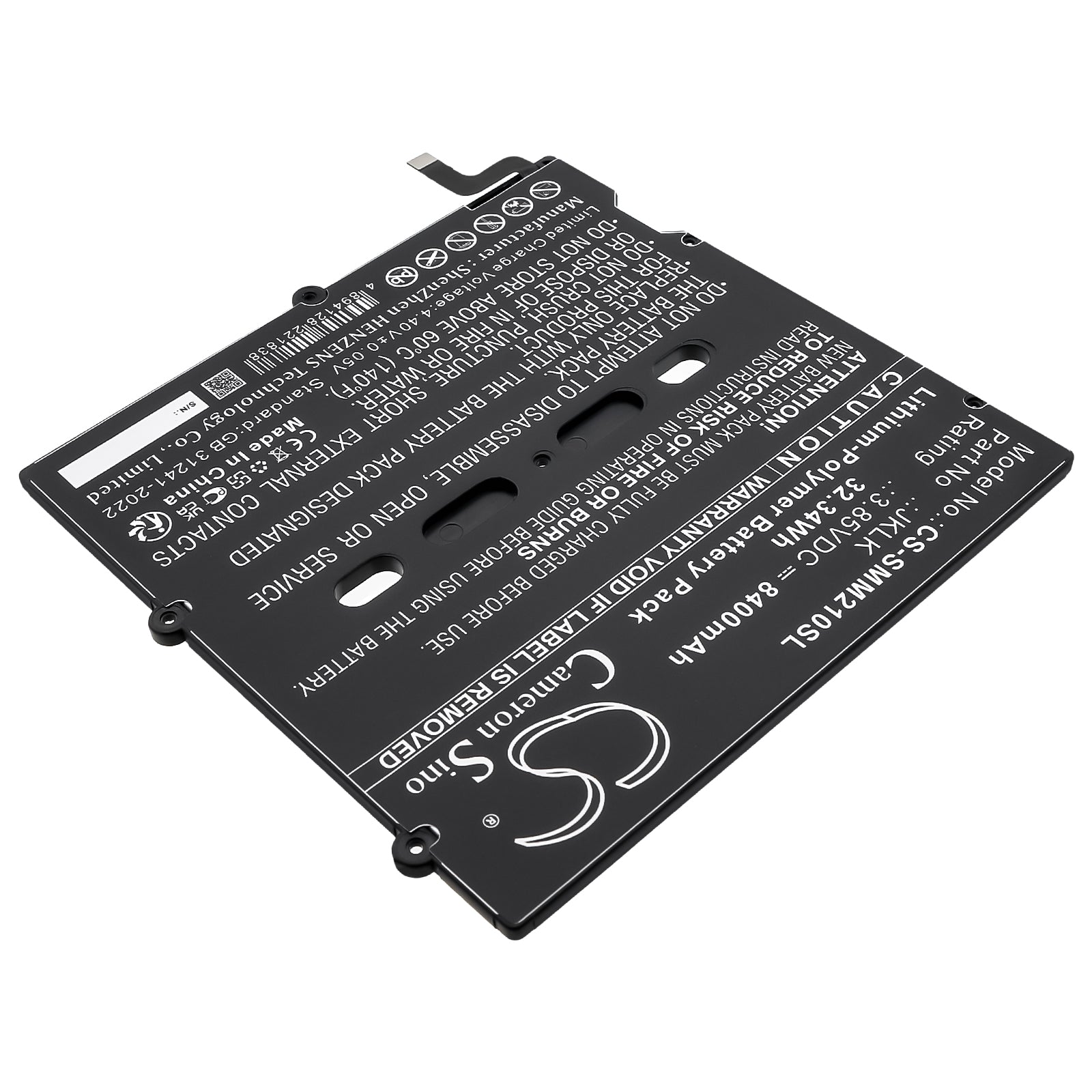 3.85V, Li-Polymer, 8400mAh, Battery fits Sunmi M2 Max, P10010016, 32.34Wh Tablet Cameron Sino Technology Limited