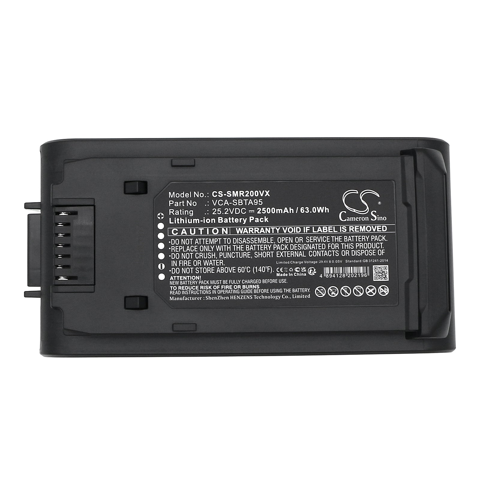 Li-ion, Vacuum Battery fits Samsung Bespoke Jet, Bespoke Jet Complete, 25.2V, 2500mAh Vacuum Cameron Sino Technology Limited