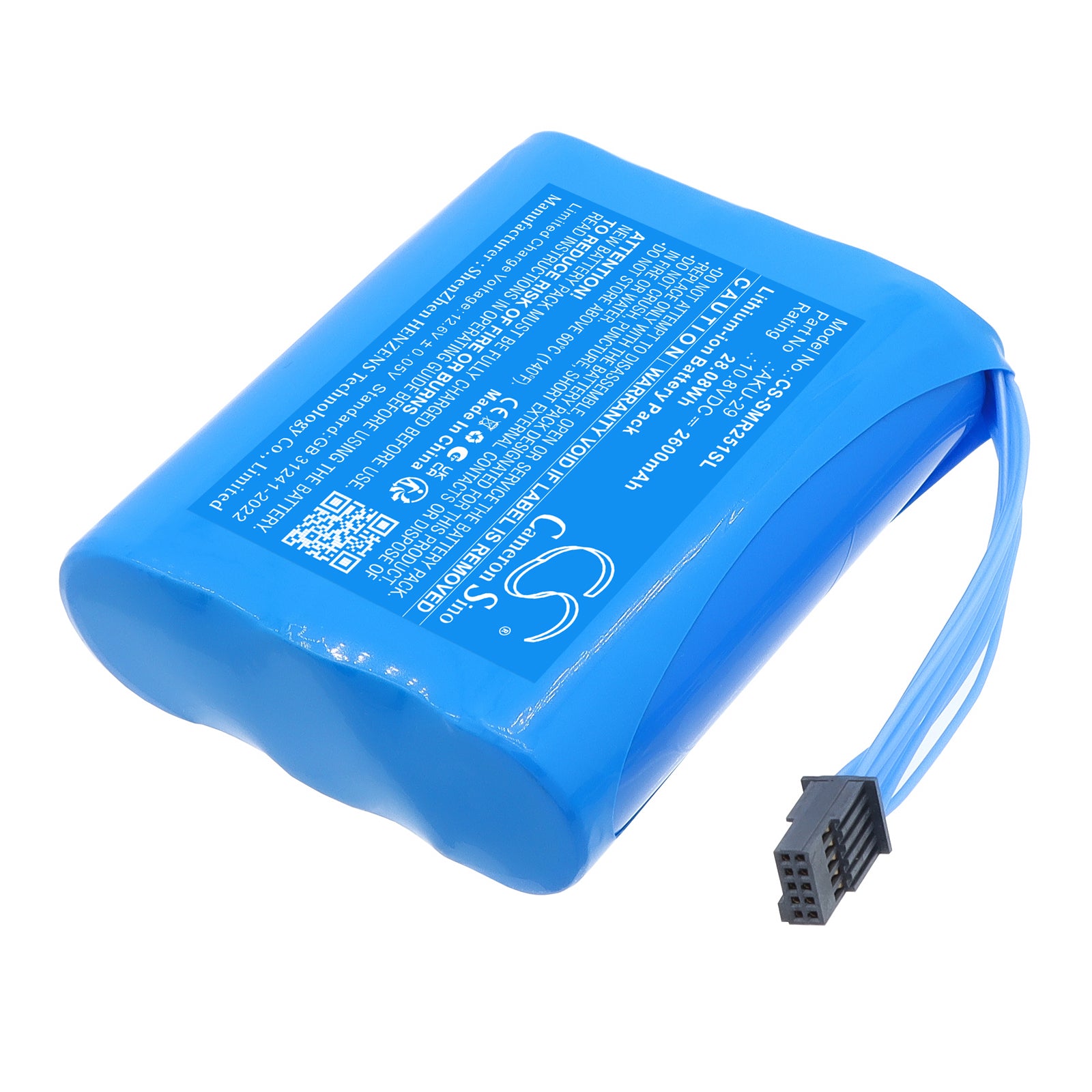10.8V, Li-ion, 2600mAh, Battery fits SONEL MIC-2511, 28.08Wh Equipment, Survey, Test Cameron Sino Technology Limited