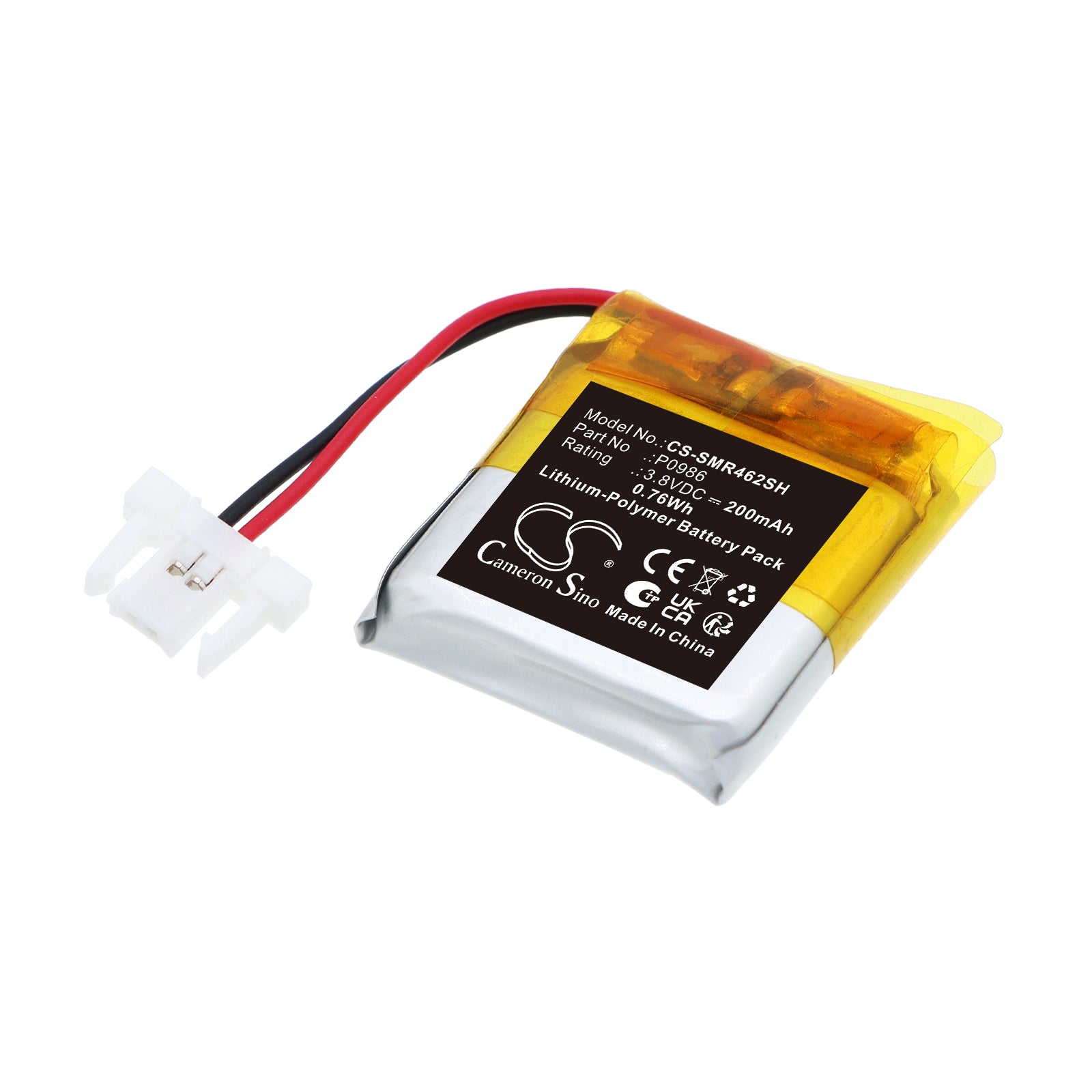 3.8V, Li-Polymer, 200mAh, Battery fits Samsung 282223, Watch 282223, 0.76Wh Smartwatch Cameron Sino Technology Limited