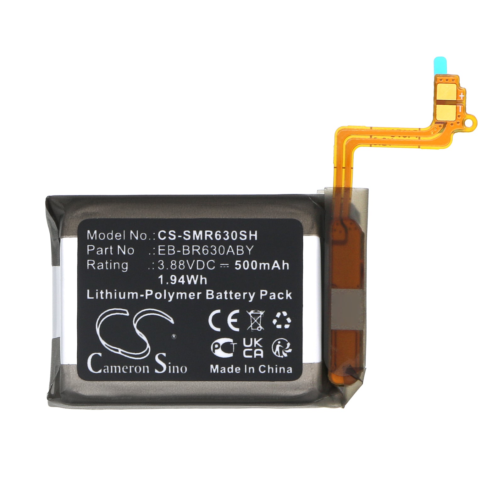 Li-Polymer, Wireless Headset Battery fits Samsung Galaxy Buds 3 Pro, Sm-r630n, 3.88V, 500mAh Wireless Headset Cameron Sino Technology Limited