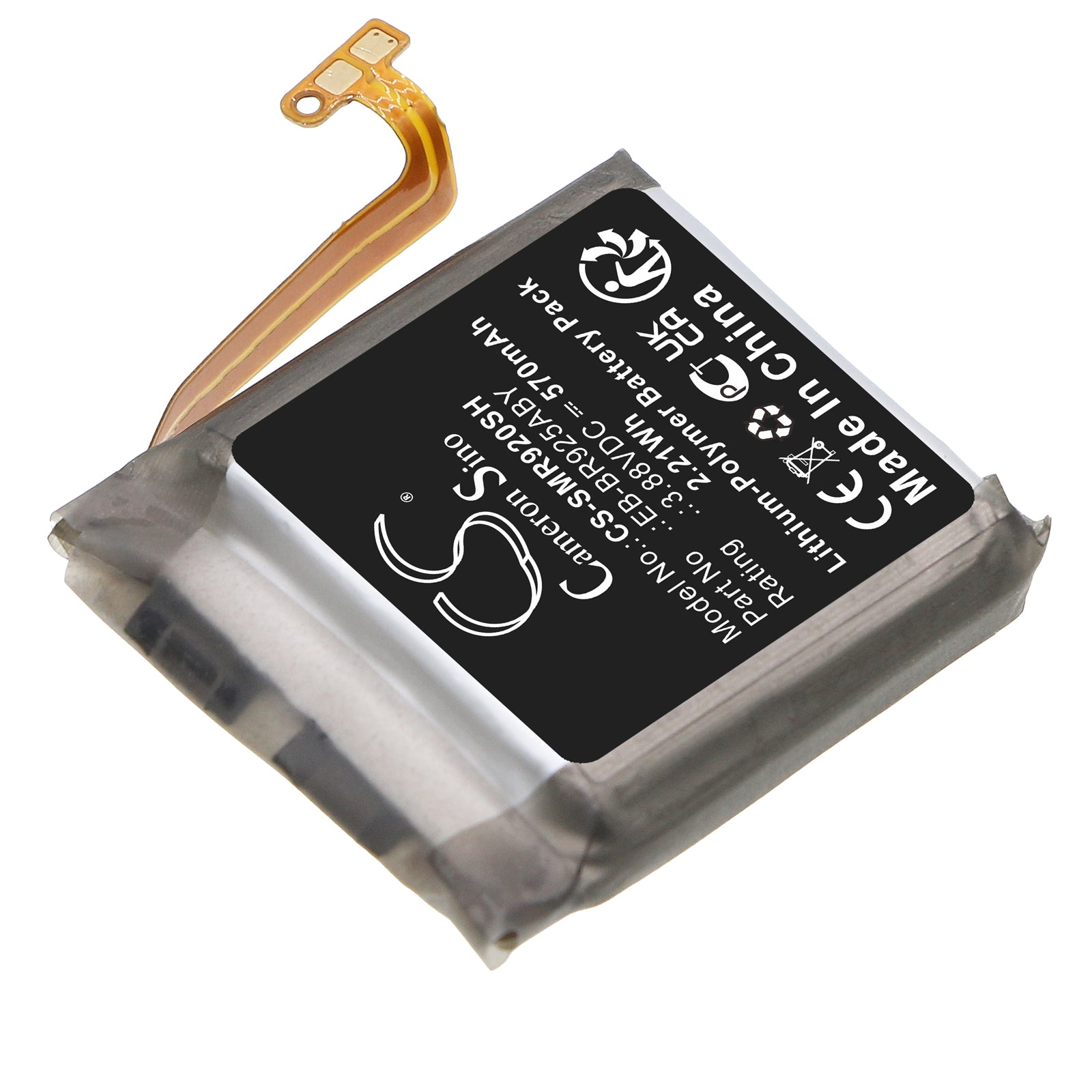 Li-Polymer, Smartwatch Battery fits Samsung Galaxy Watch 5 Pro 45mm, Sm-r920, 3.88V, 570mAh Smartwatch Cameron Sino Technology Limited